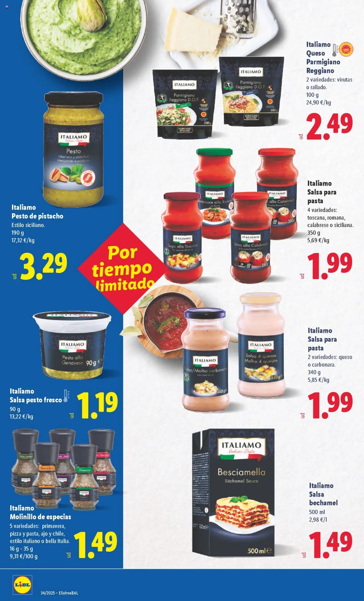 Lidl catálogo BCN │ válido desde el 18.08.2025 | Página: 32 | Productos: Queso, Pizza, Pasta