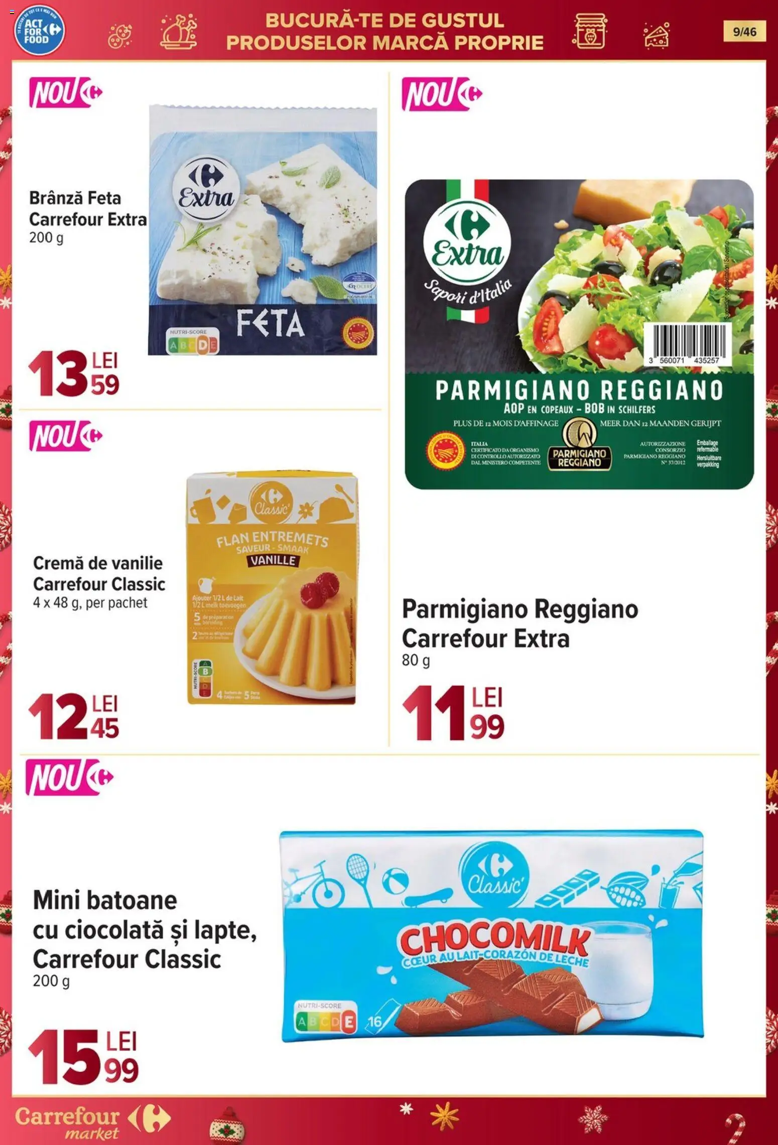 Noul catalog Carrefour – valabil de la 19.11.2025 | Pagină: 9 | Produse: Brânză, Cremă, Ciocolată