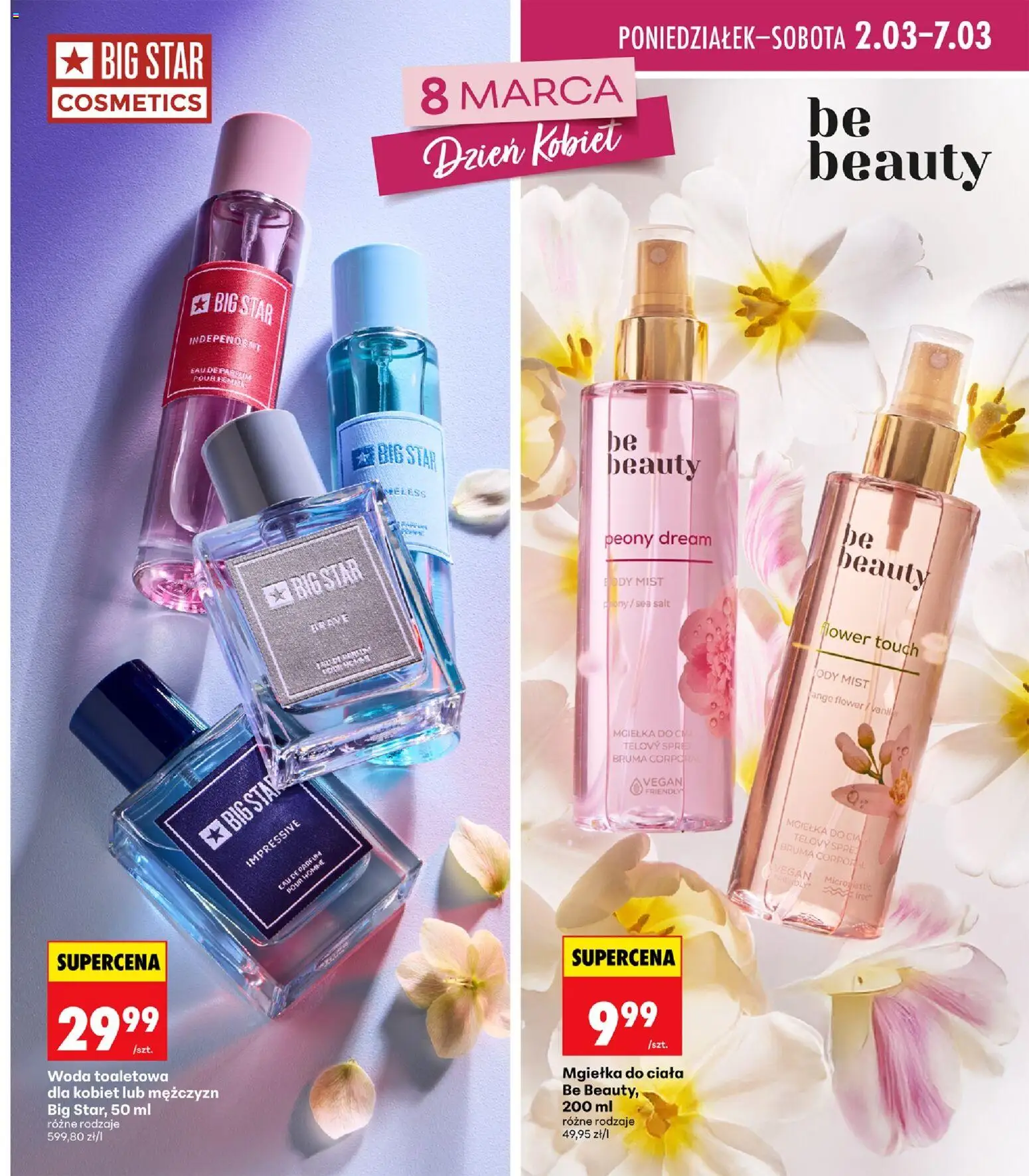 Biedronka gazetka - Twoje piękne strony od 26.02.2026 | Strona: 3 | Produkty: Woda toaletowa, Body, Be beauty, Woda