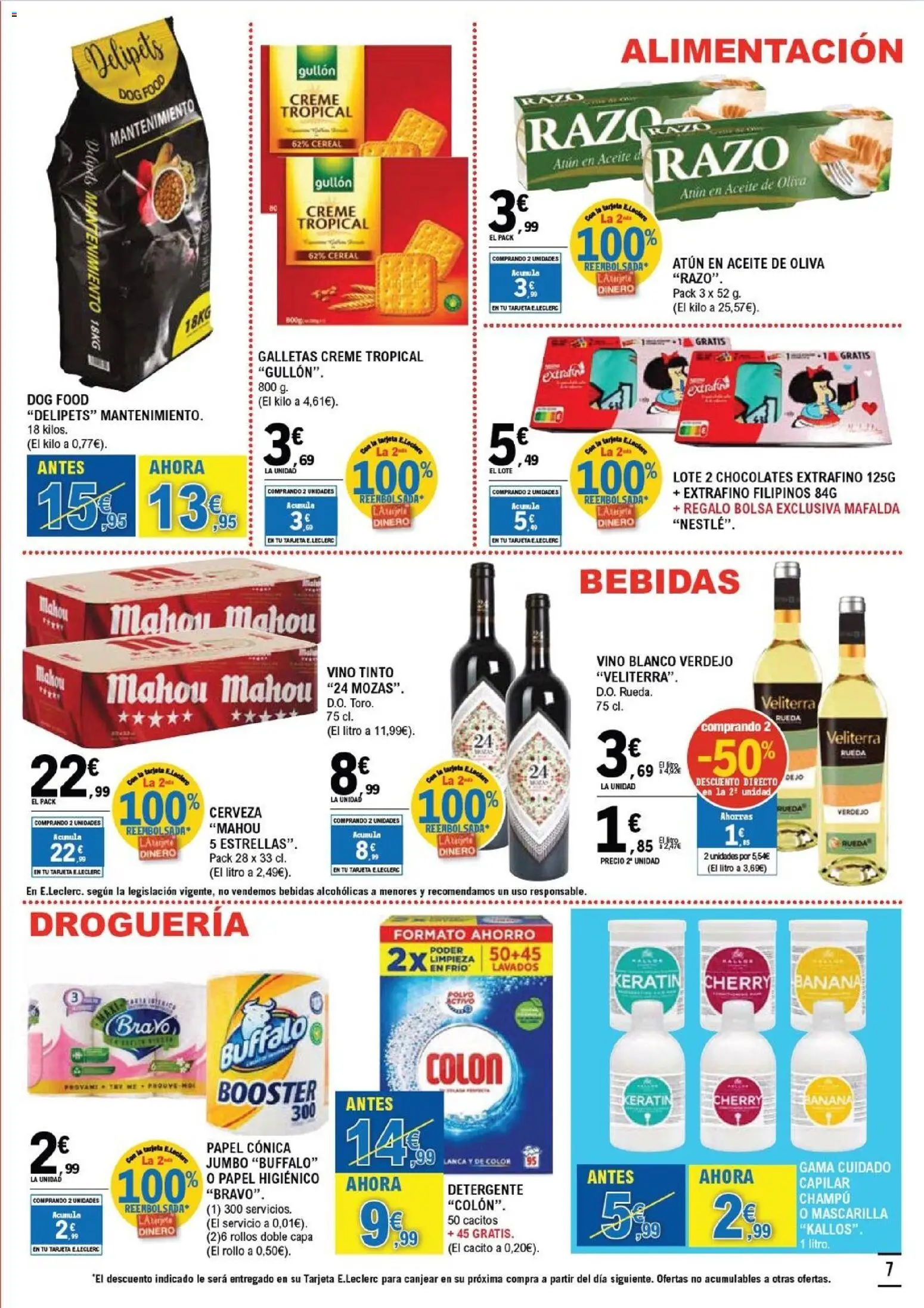 E.Leclerc folleto Salamanca │ válido desde el 04.03.2026 | Página: 7 | Productos: Polvo, Aceite, Galletas, Bolsa