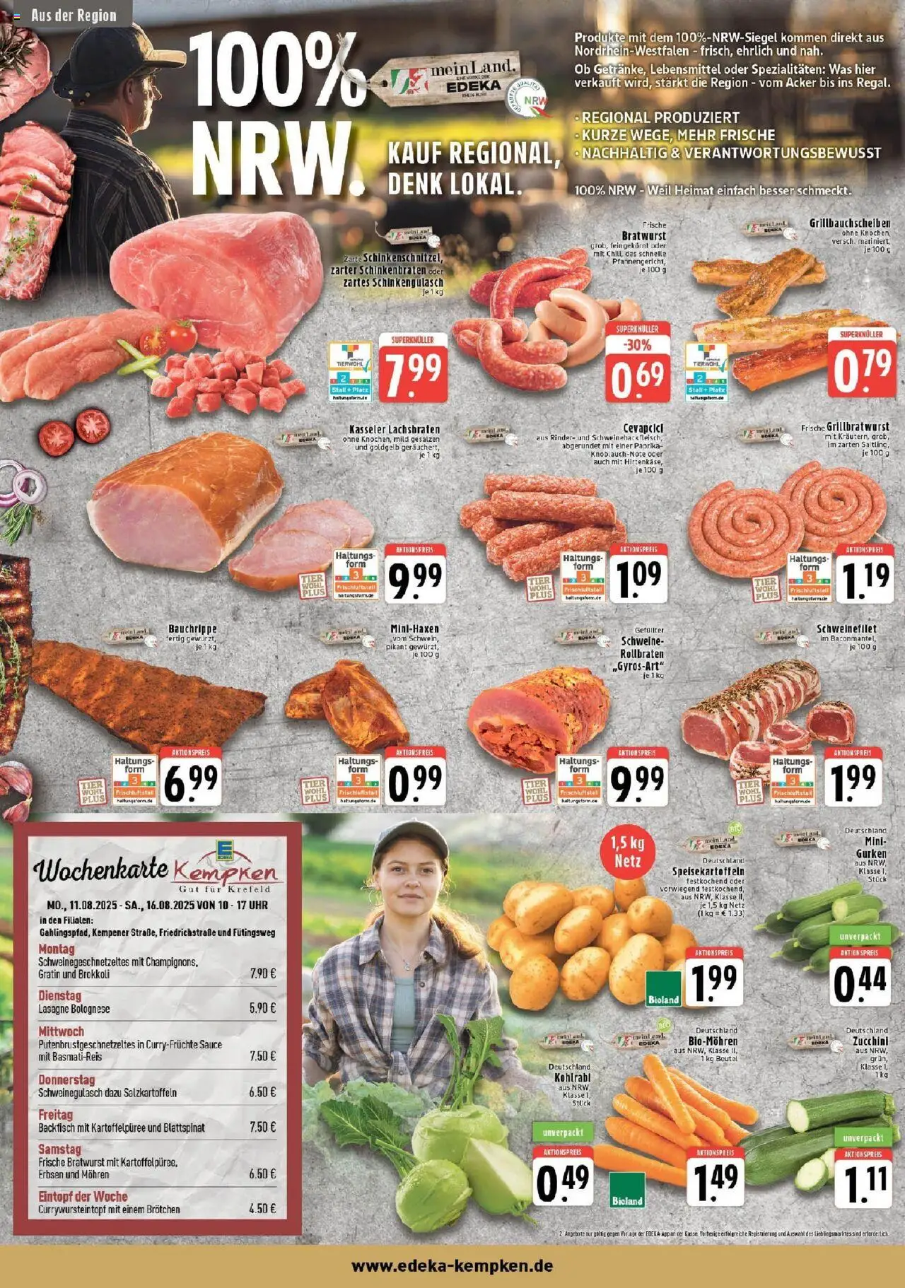 Edeka prospekt Krefeld	 - gültig ab dem 11.08.2025 | Seite: 2 | Produkte: Basmatireis, Cevapcici, Paprika, Zucchini