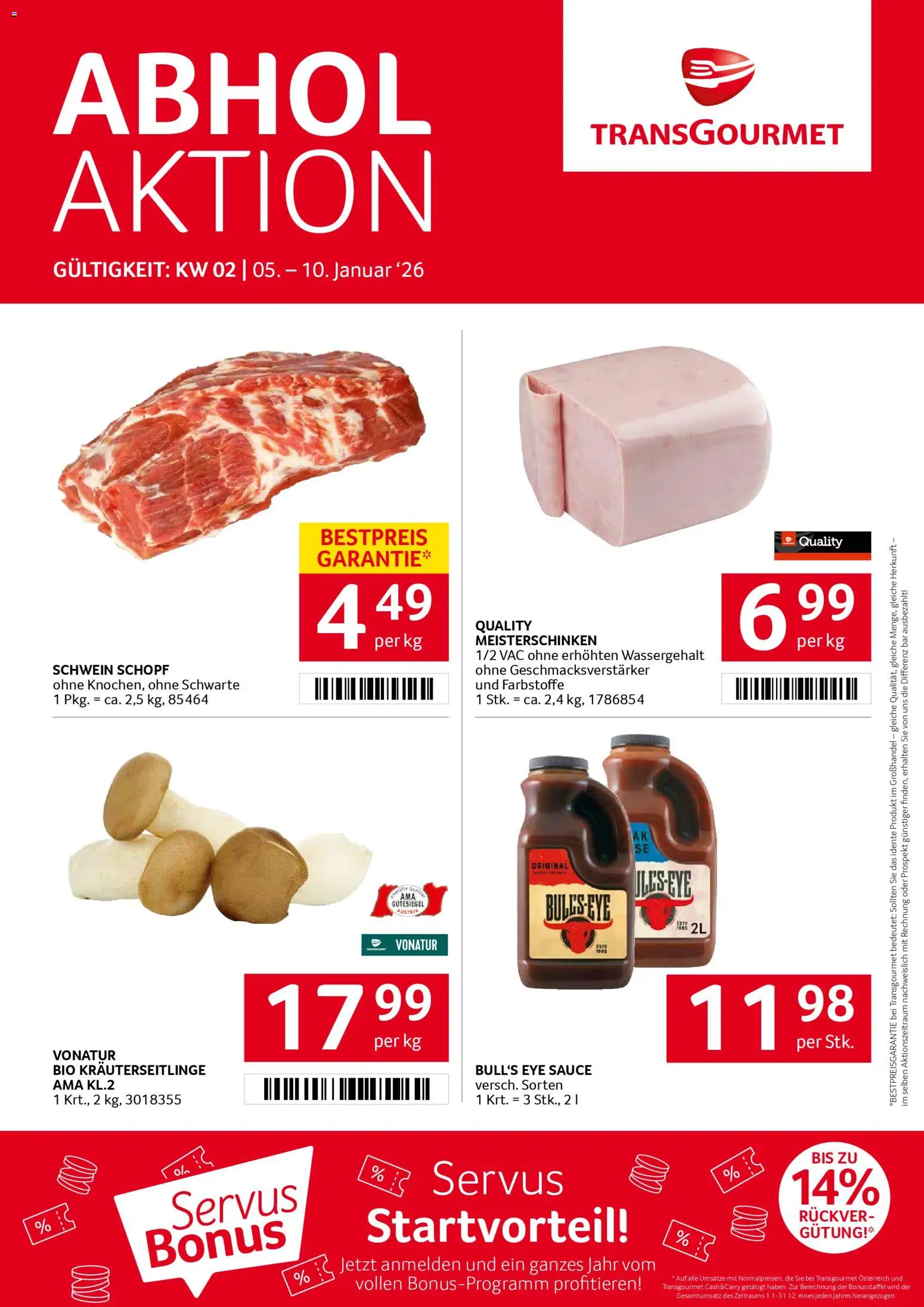 Transgourmet Flugblatt gültig ab 05.01.2026 | Seite: 1