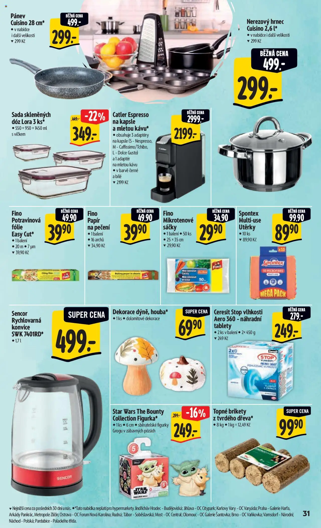 Albert leták - Hypermarket od 22.10.2025 | Strana: 40 | Produkty: Pánev, Utěrky, Brikety, Adaptér