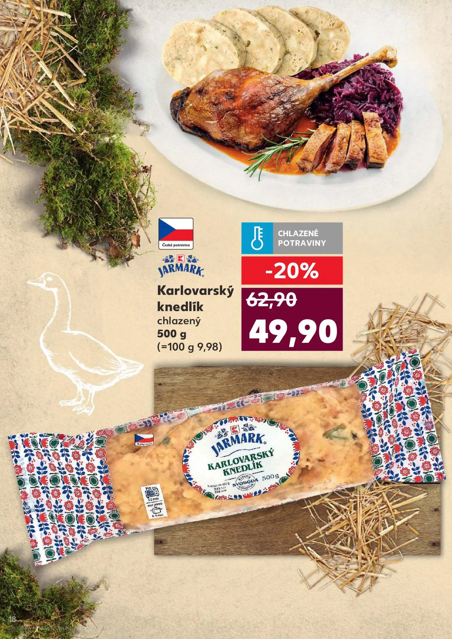 Kaufland leták - Brno od 05.11.2025 | Strana: 18 | Produkty: Karlovarský knedlík, Potraviny