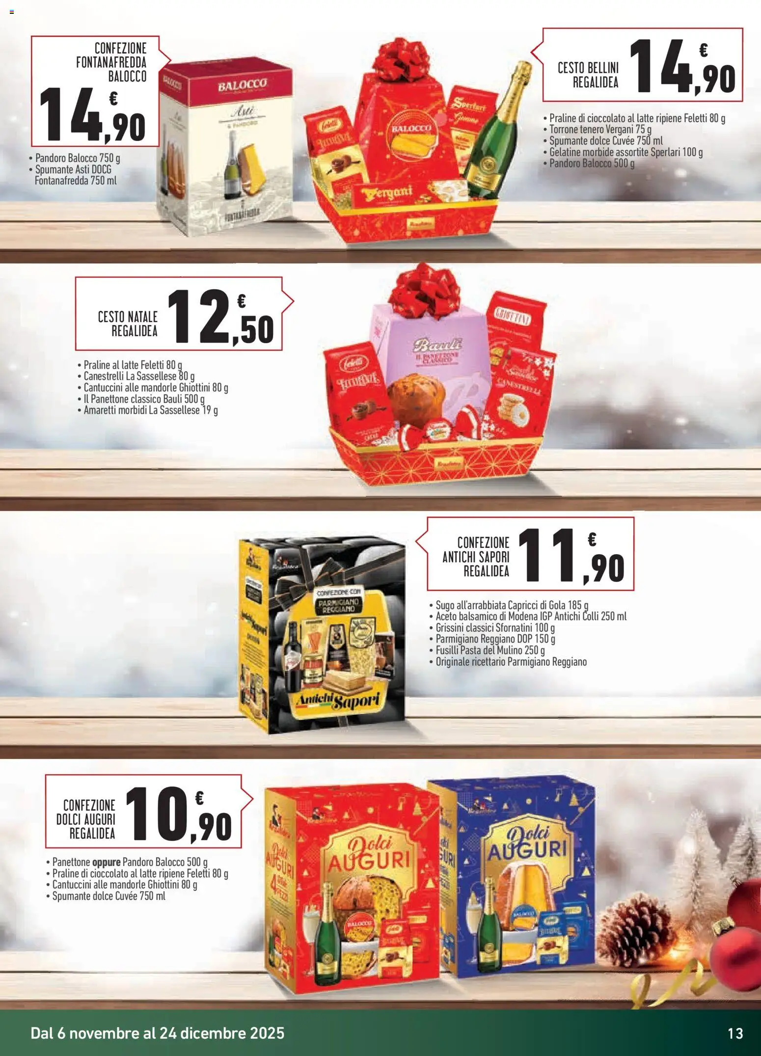 Volantino Conad del 06.11.2025 | Pagina: 13 | Prodotti: Cioccolato, Fusilli, Grissini, Canestrelli