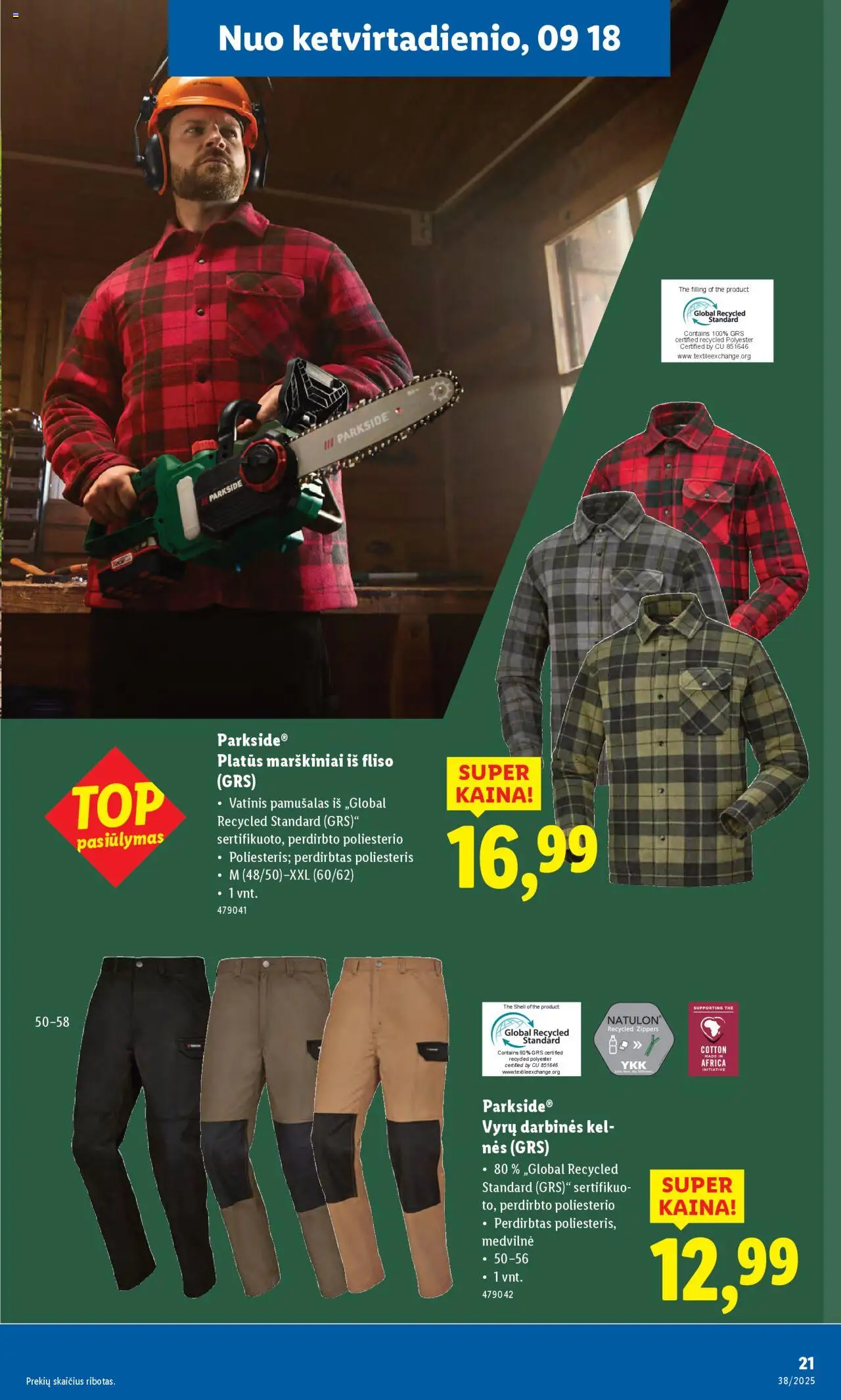 LIDL akcijos nuo 15.09.2025 | Puslapis: 21 | Prekių: Marškiniai