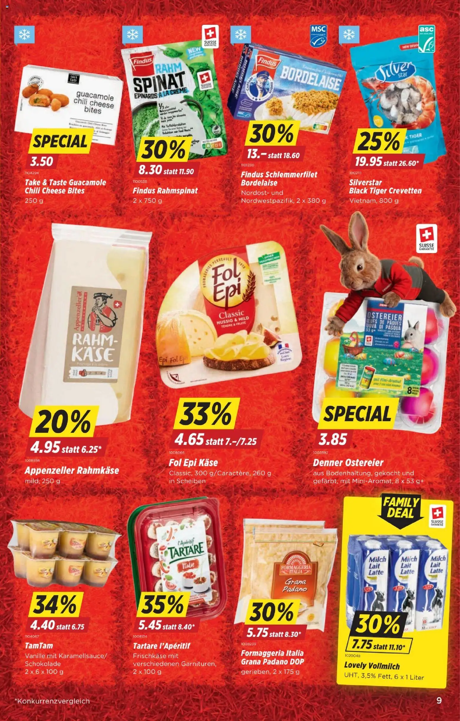 Denner aktionen – gültig ab 26.03.2026 | Seite: 9 | Produkte: Milch, Käse, Schokolade, Chili