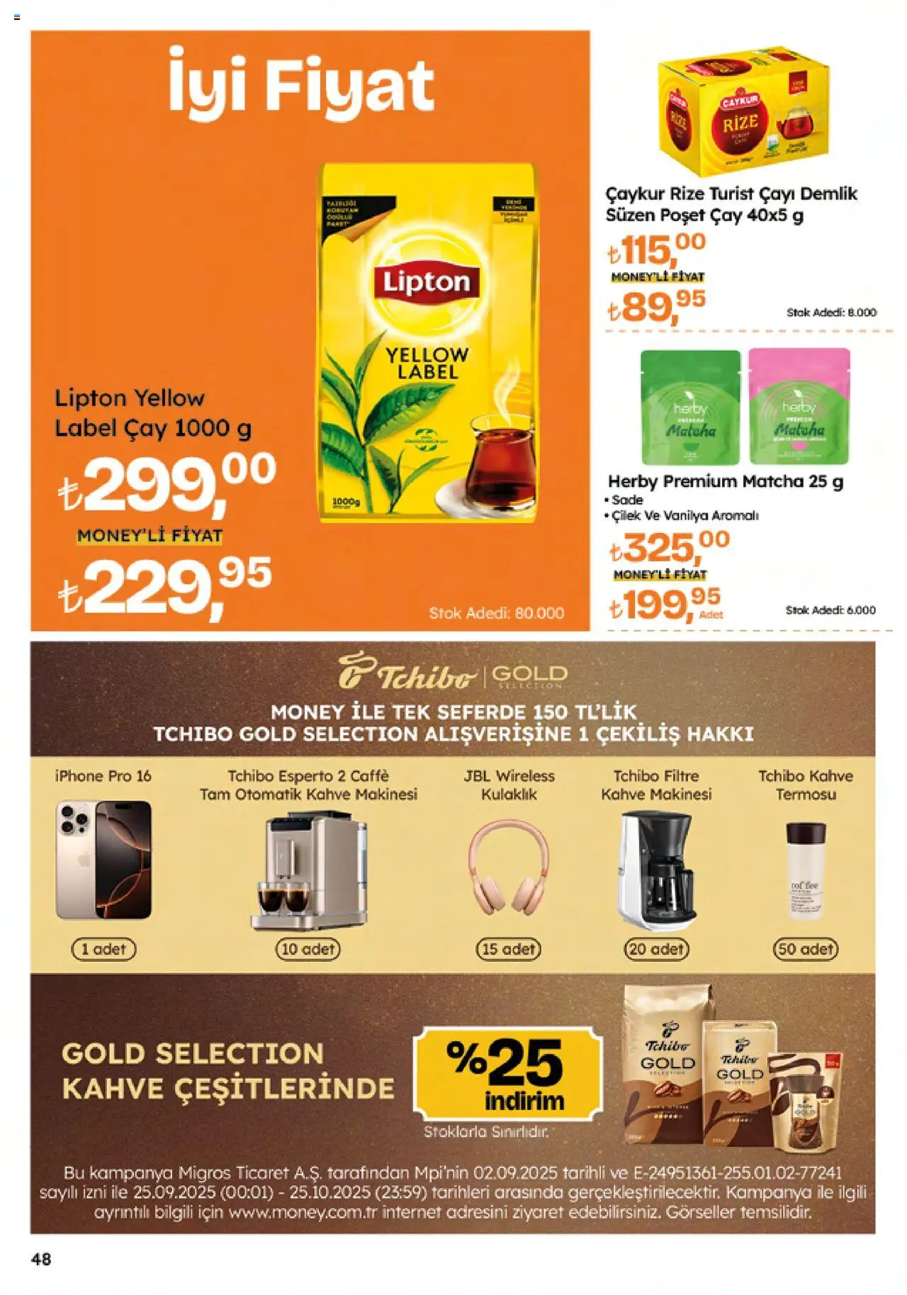 Migros Katalog - Migroskop - 09.10.2025 tarihinden itibaren geçerlidir | Sayfa: 48 | Ürünler: Çay, Çilek, Iphone, Kahve makinesi
