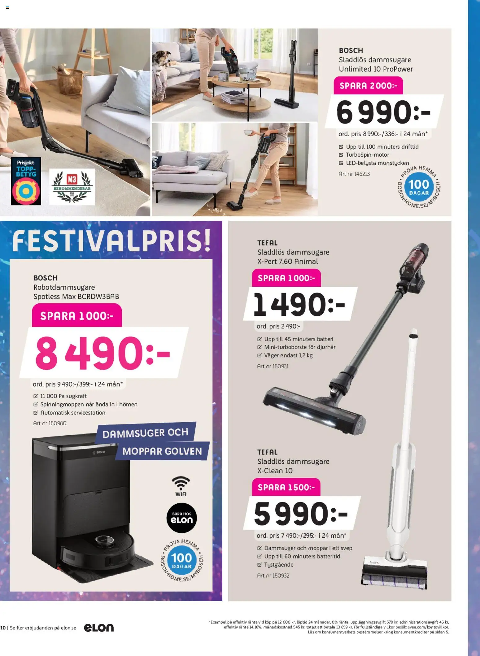 Elon reklamblad aktuell från 16.02.2026 | Sida: 10 | Produkter: Dammsugare, Topp, Robotdammsugare, Wifi