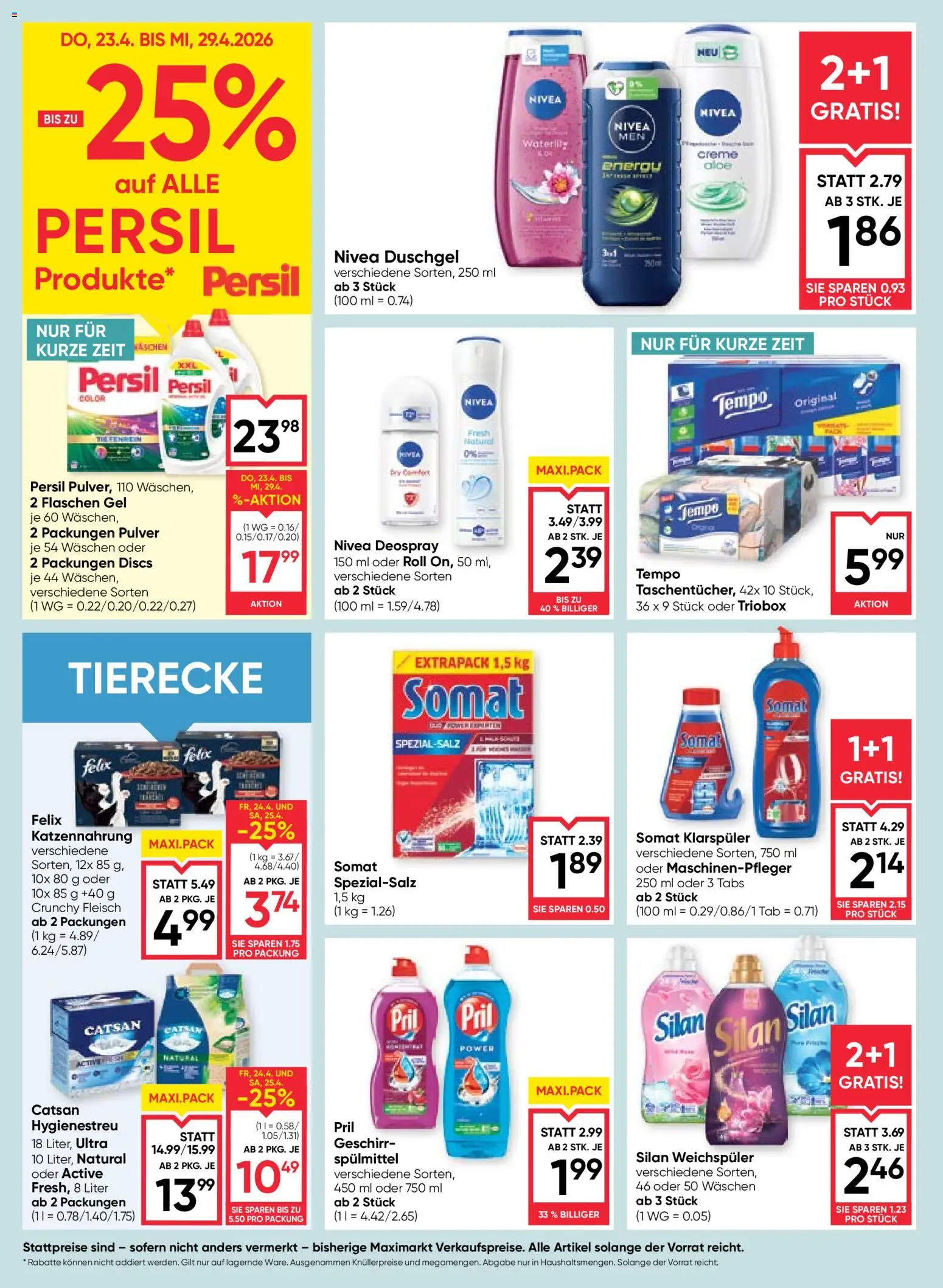Die besten Angebote | Maximarkt Flugblatt ab 23.04.2026 | - Jetzt stöbern! | Österreich