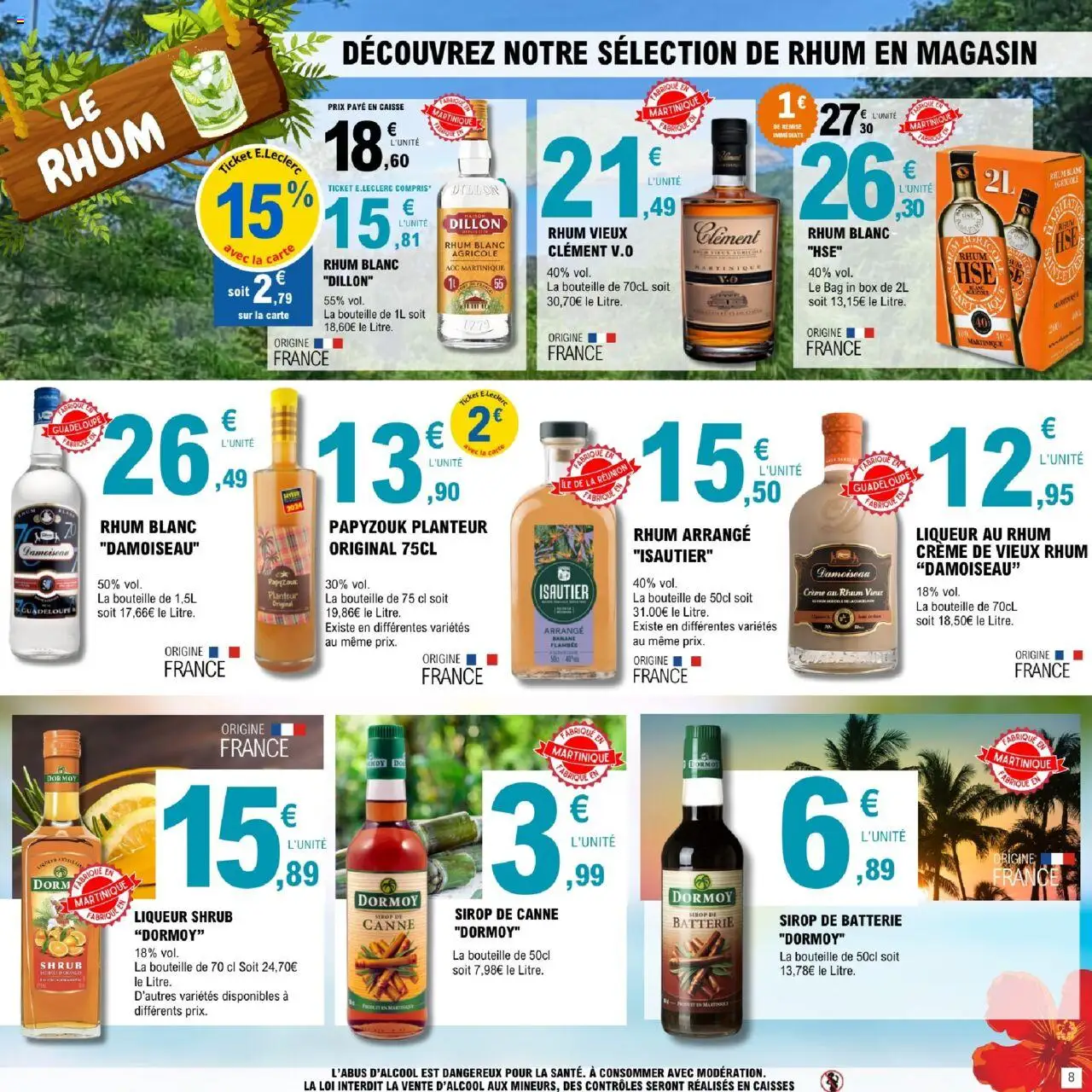  | Page: 8 | Produits: Liqueur, Batterie, Banane, Crème