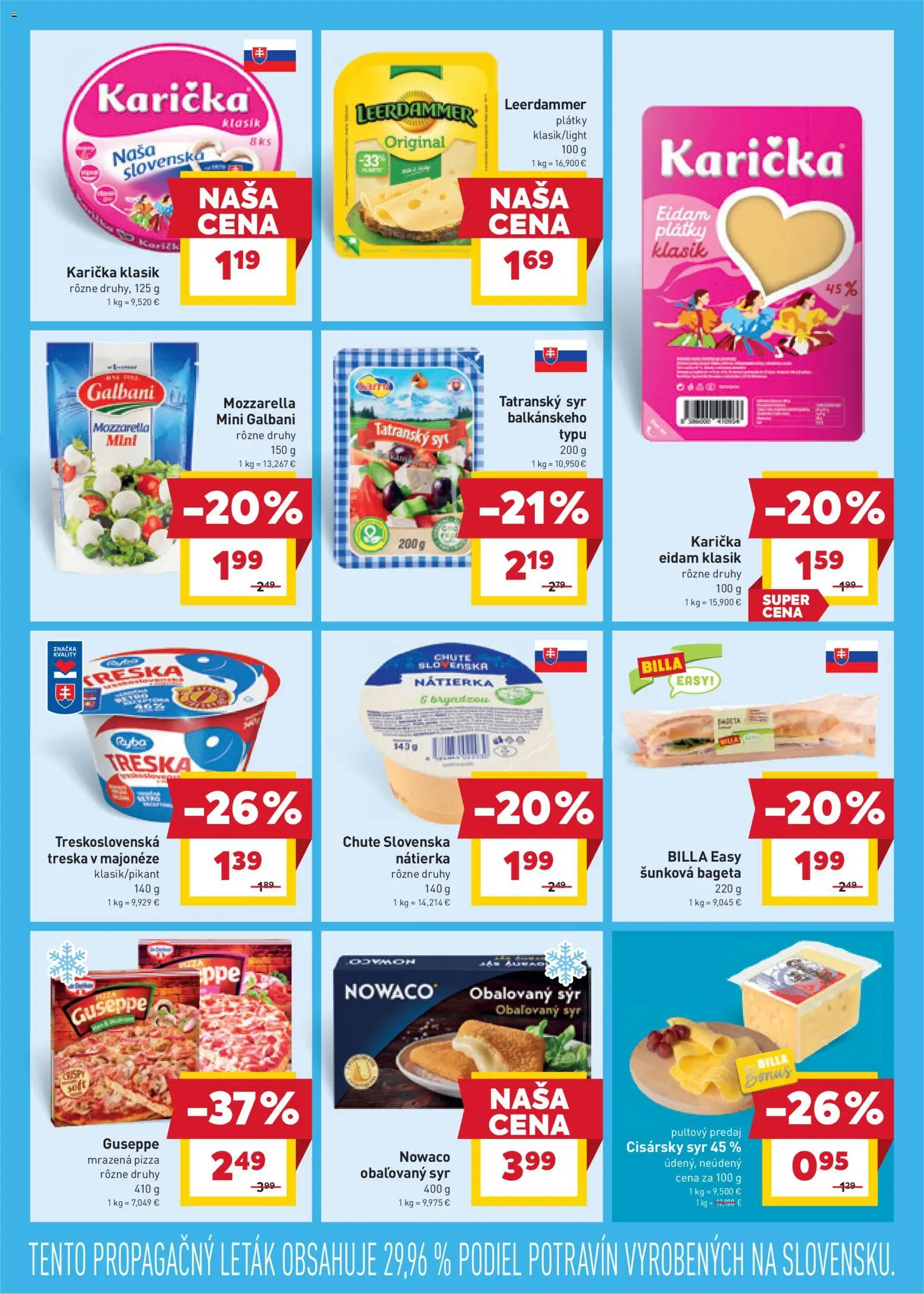 Nové Billa akcie – leták je platný od 12.11.2025 | Strana: 7 | Produkty: Syr, Mozzarella, Ryba, Treska