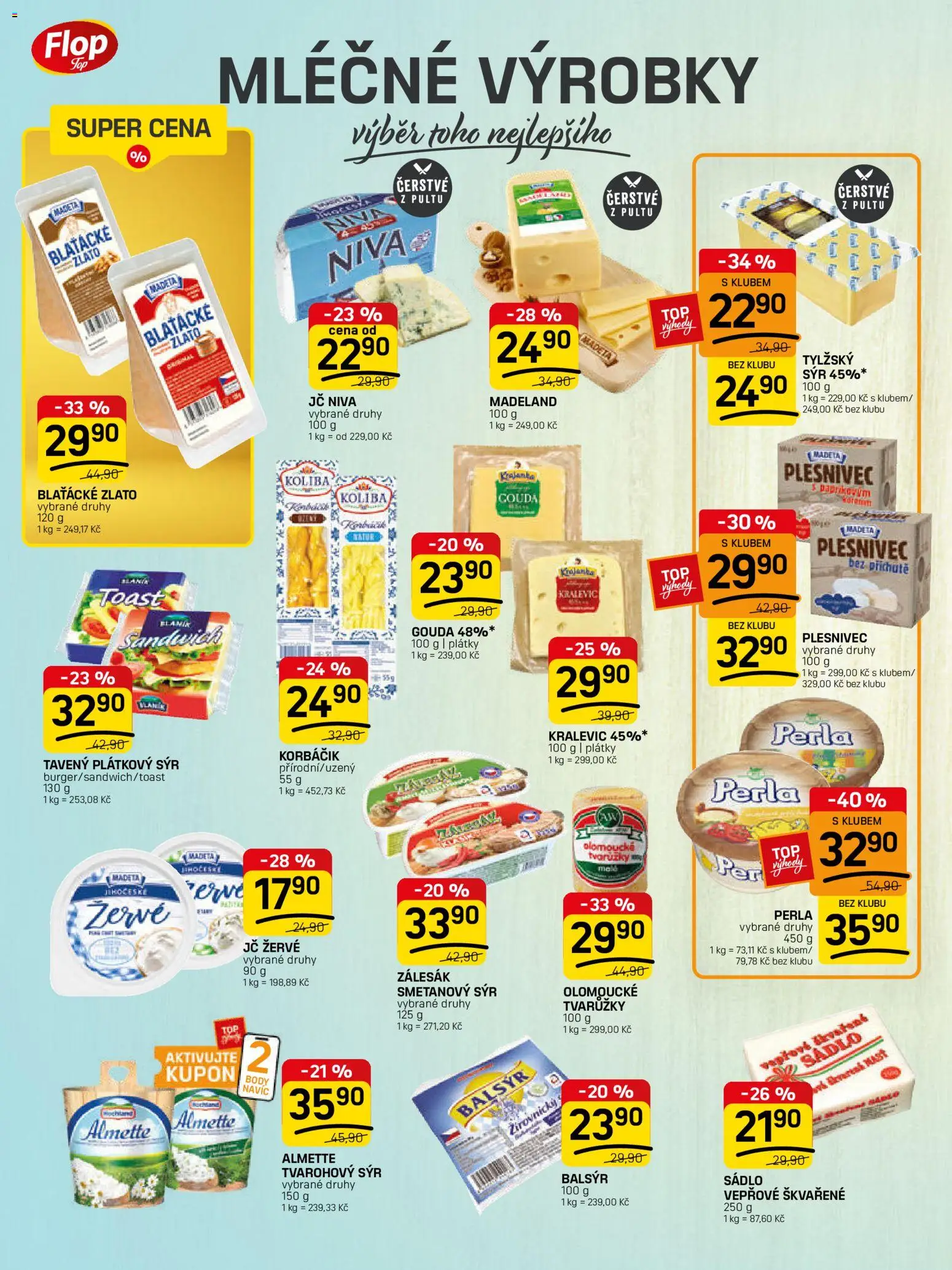 Flop leták - FlopTop od 18.02.2026 | Strana: 4 | Produkty: Sýr, Tvarůžky, Žervé, Niva
