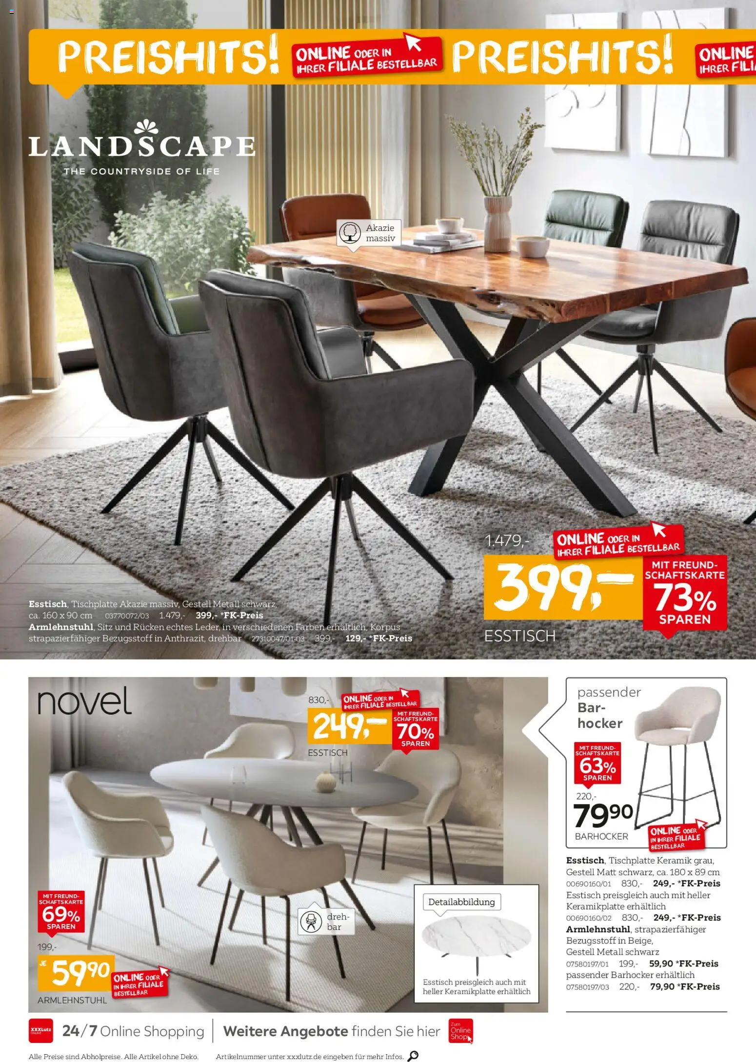 XXXL Lutz Speisen-Preishits! – gültig ab 26.10.2025 | Seite: 6 | Produkte: Hocker, Esstisch, Barhocker