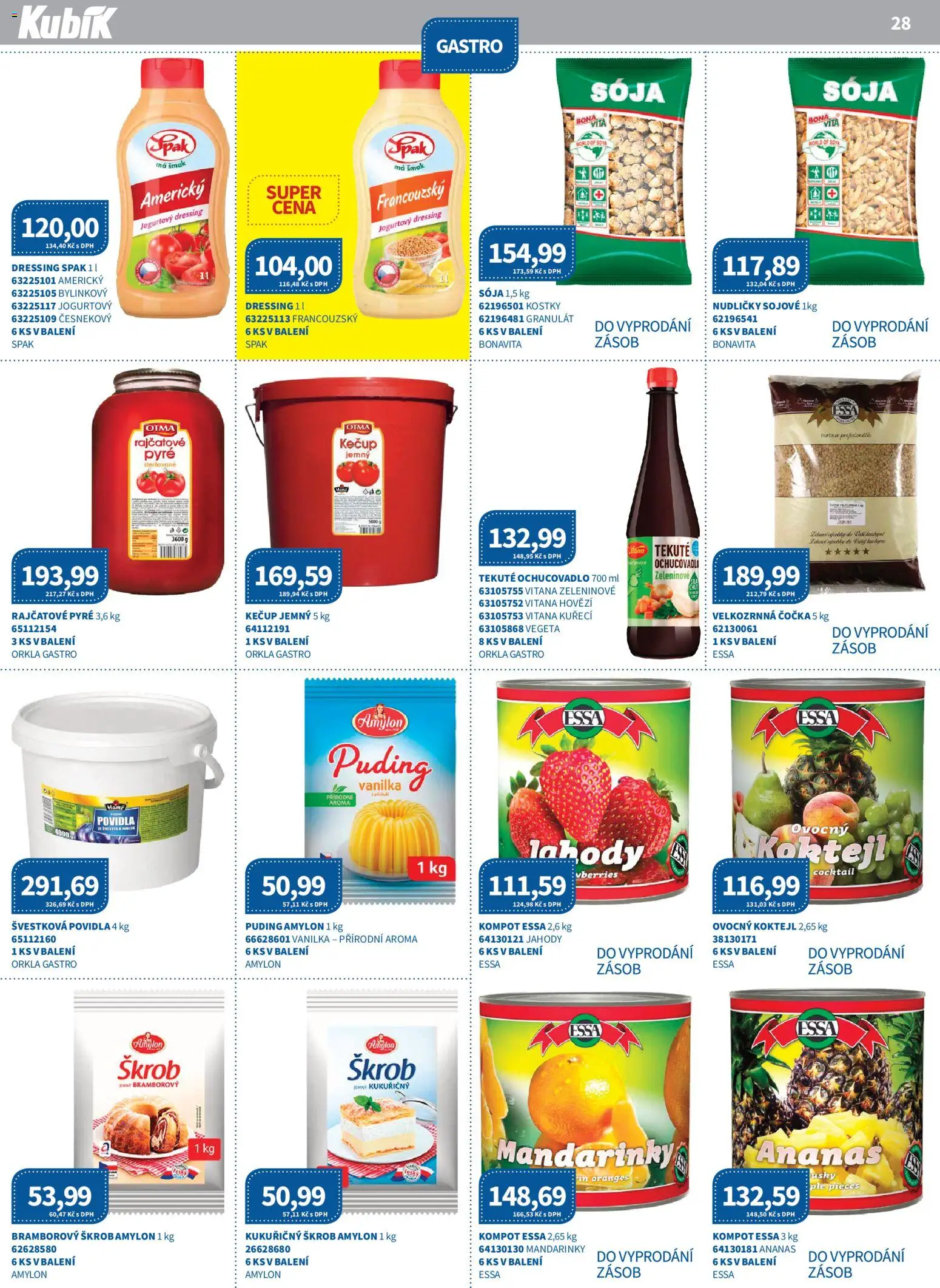 Kubík leták - Velkoobchod 11/2025 od 01.11.2025 | Strana: 28 | Produkty: Čočka, Hovězí, Kompot, Škrob