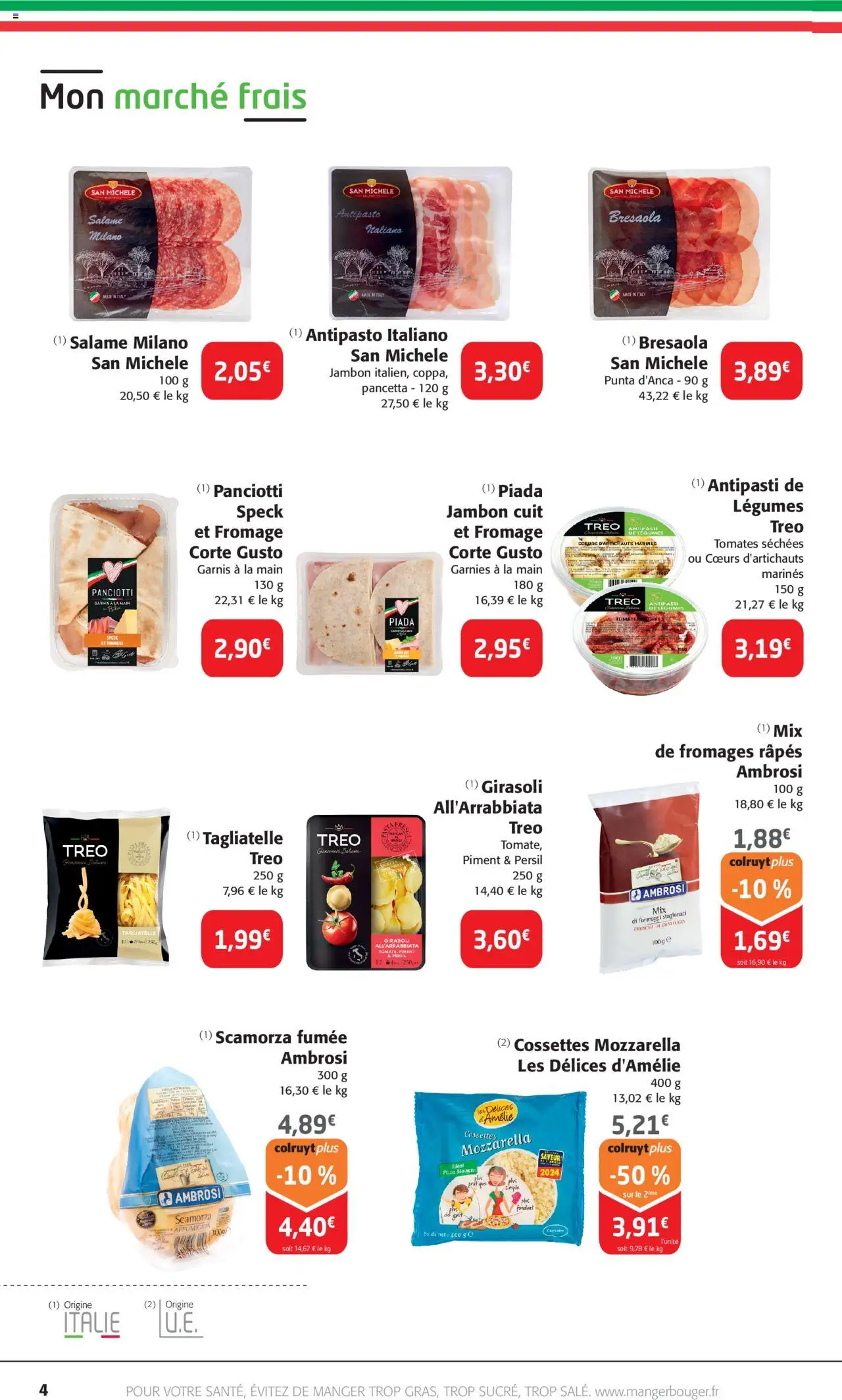  | Page: 4 | Produits: Poids, Persil, Mozzarella, Piment