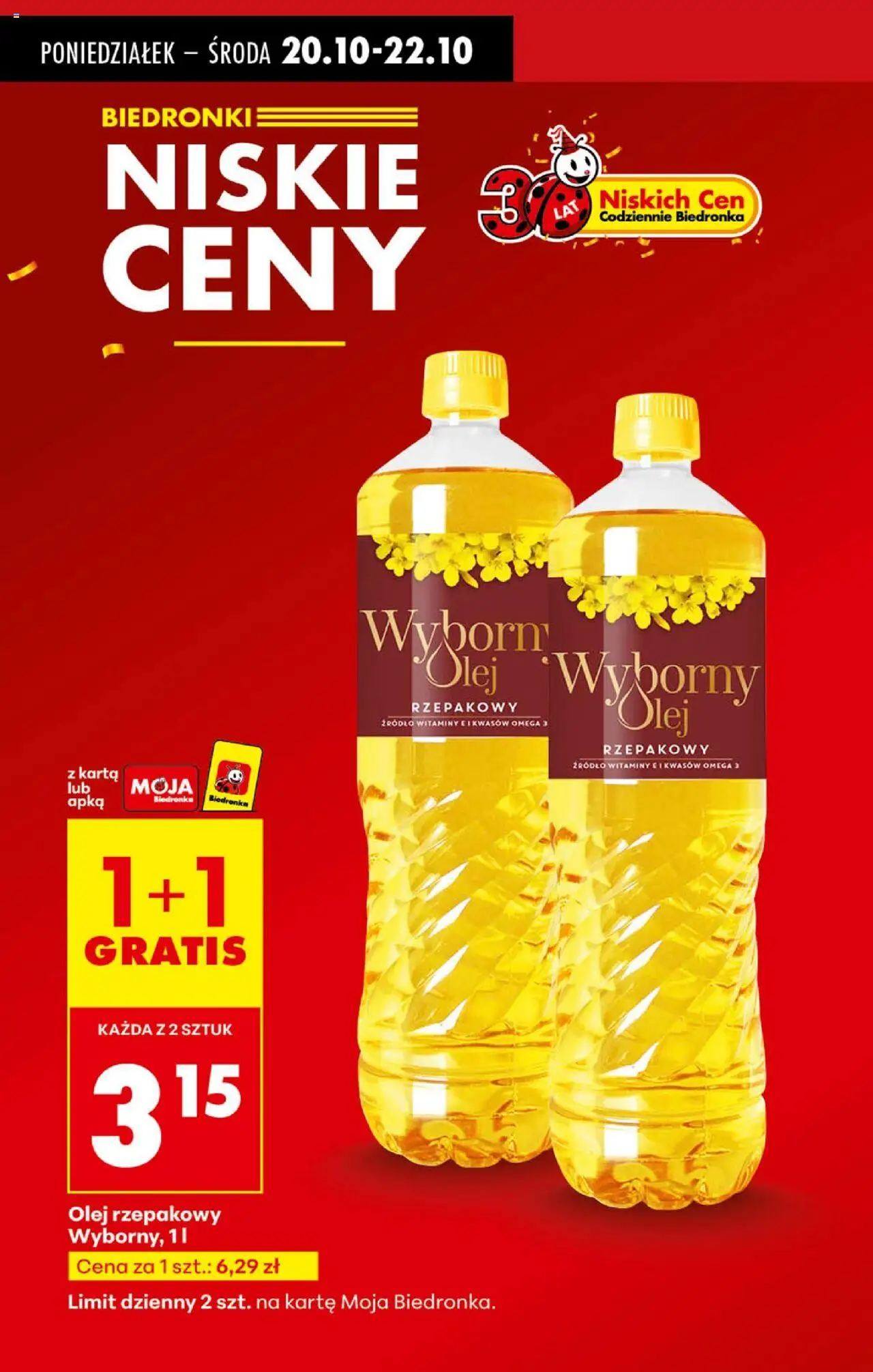 Biedronka gazetka od 20.10.2025 | Strona: 2 | Produkty: Karta, Olej rzepakowy, Olej