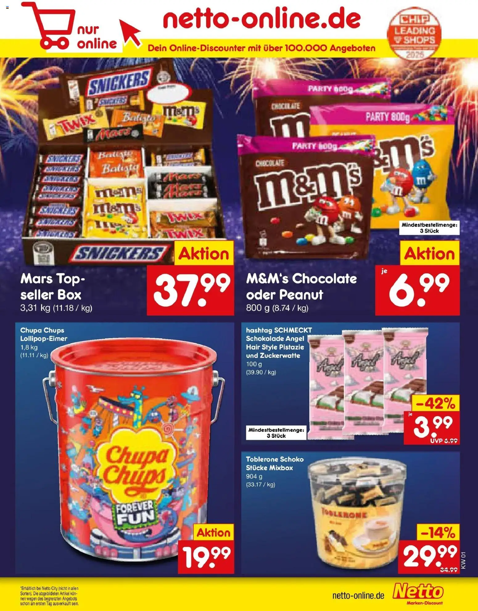 Netto Marken-Discount prospekt Regensburg	 – gültig ab 28.12.2025 | Seite: 61 | Produkte: Top, Box, M&M's, Snickers