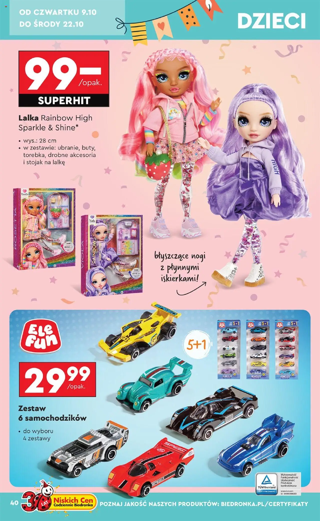 Biedronka gazetka - Hity i inspiracje od 06.10.2025 | Strona: 40 | Produkty: Lalka