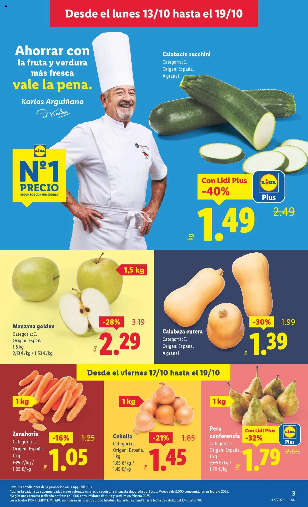 Lidl - Canarias │ válido desde el 13.10.2025 | Página: 7 | Productos: Calabacín, Πράσινο τσάι, Zanahoria, Παγωμένο τσάι