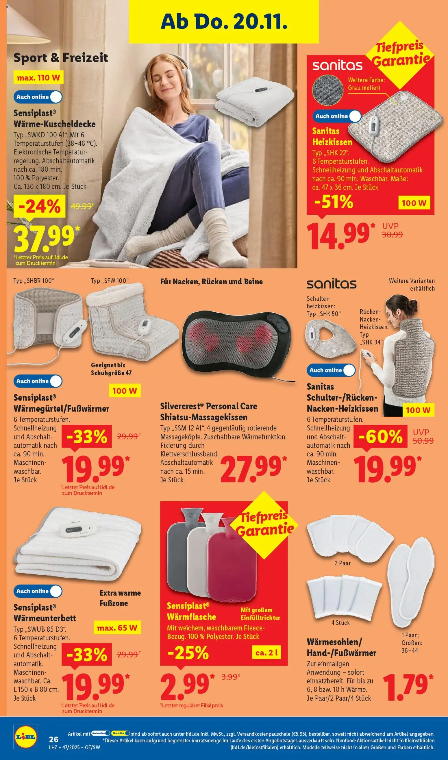 Lidl Prospekt Grimma – gültig ab 17.11.2025 | Seite: 40 | Produkte: Heizkissen