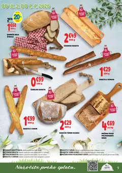E.leclerc katalog akcije – veljaven od 18.03.2026 | Stran: 9 | Izdelki: Hlebec, Kruh