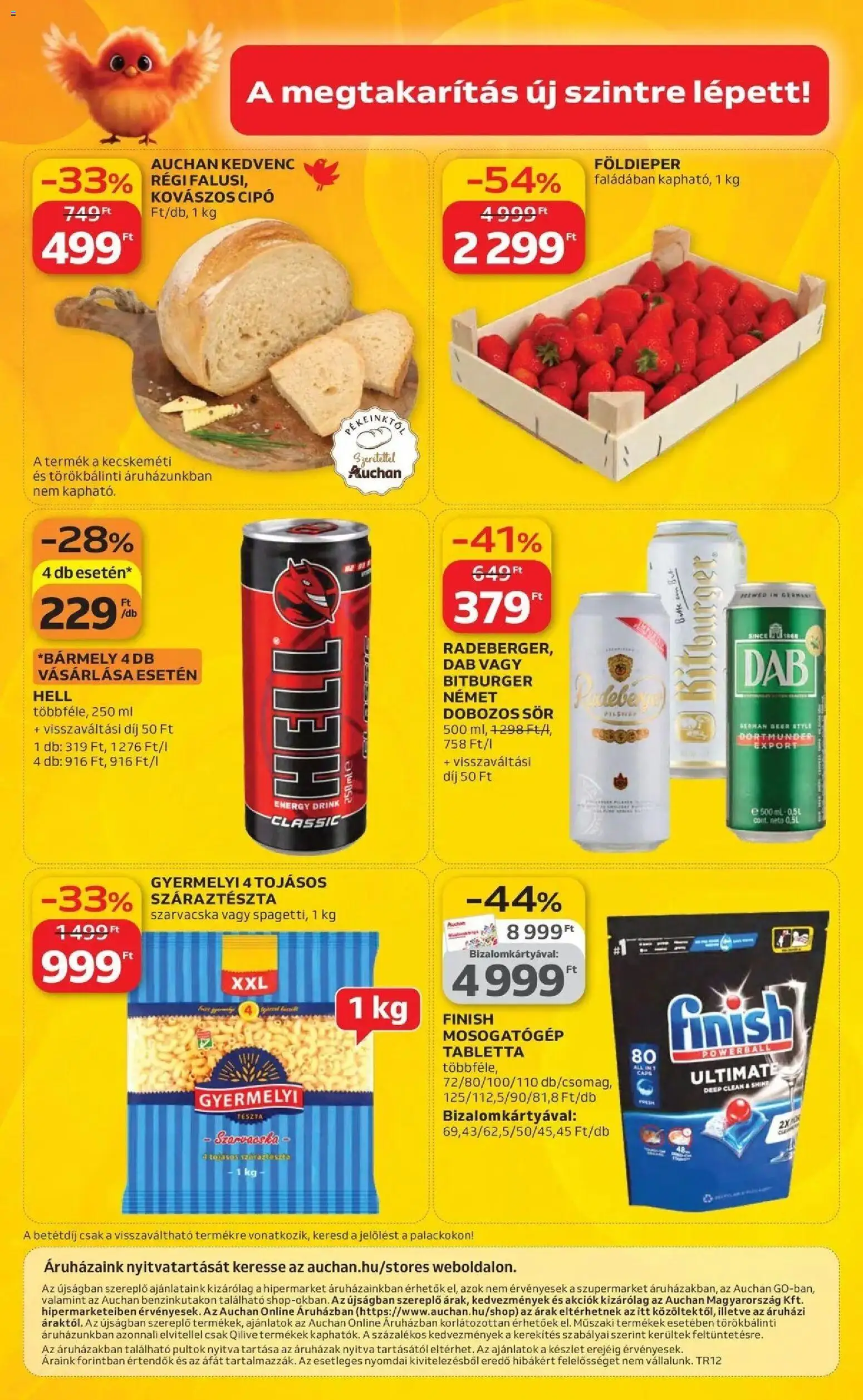 Auchan akciós ujság - amely érvényes a következő dátumtól: 19.03.2026 | Oldal: 69 | Termékek: Dobozos sör, Sör, Száraztészta, Mosogatógép tabletta