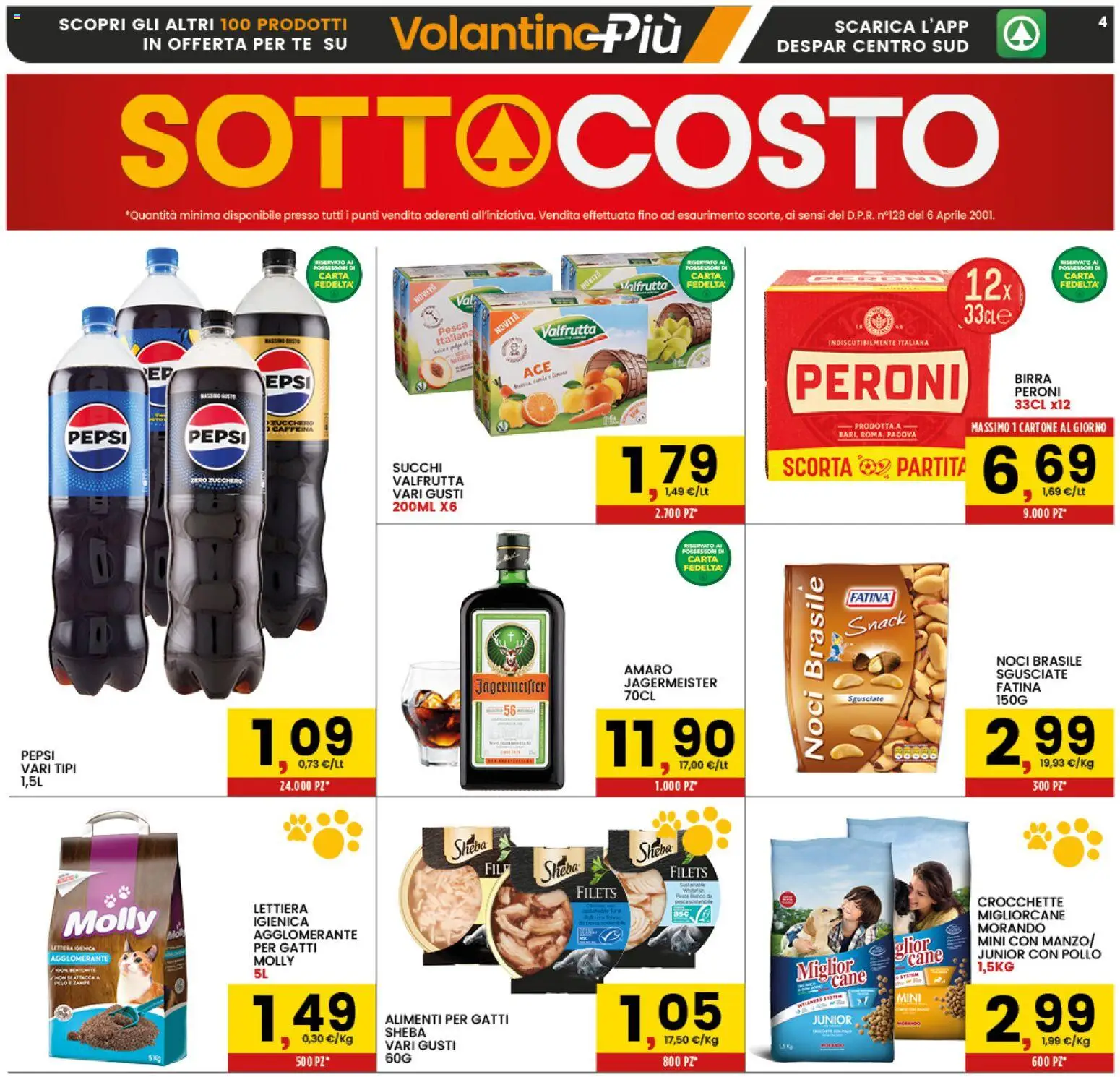 Volantino Interspar del 17.11.2025 | Pagina: 4 | Prodotti: Pollo, Tè, Pesca, Noci