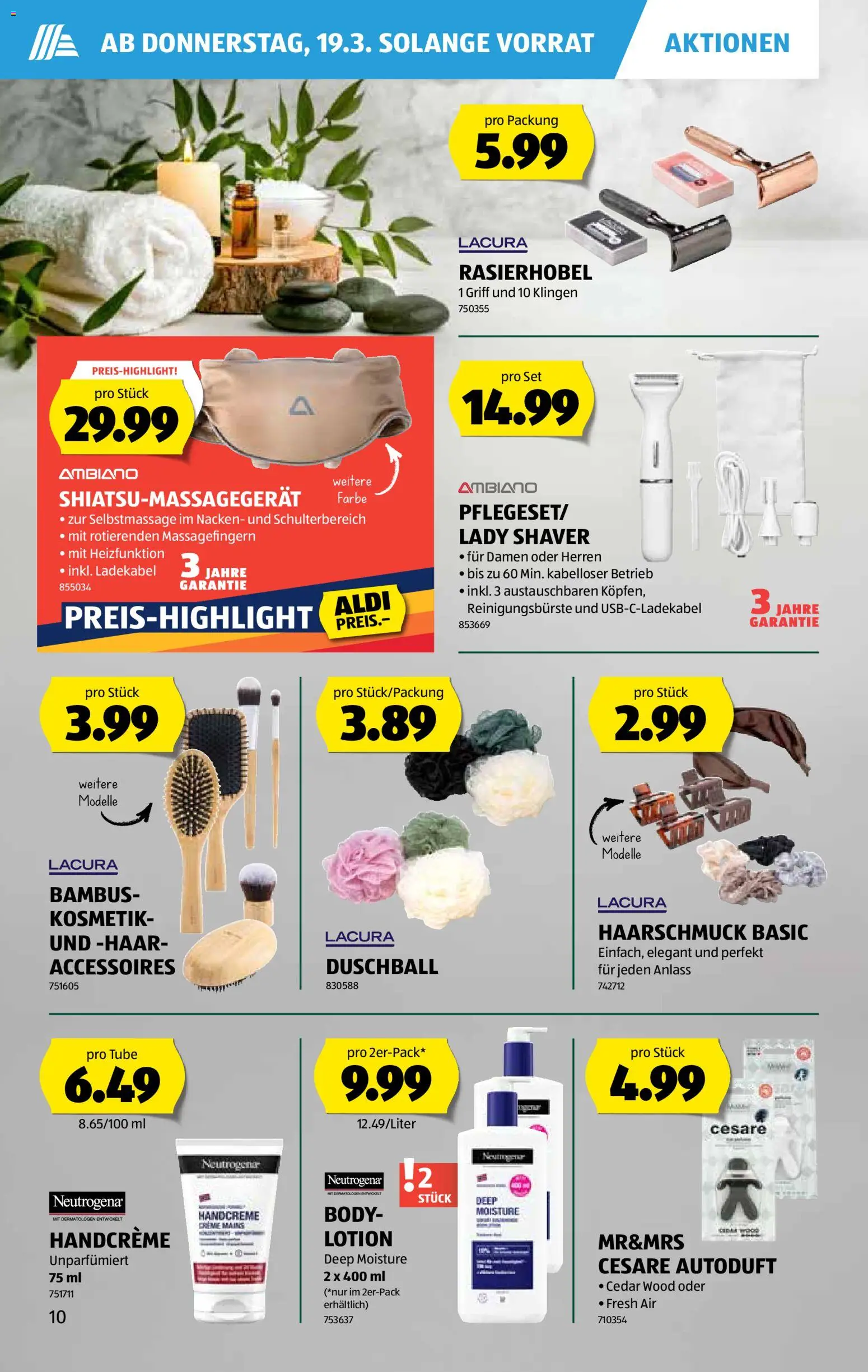 Aldi aktionen – gültig ab 19.03.2026 | Seite: 11 | Produkte: Handcreme, Ladekabel, Creme