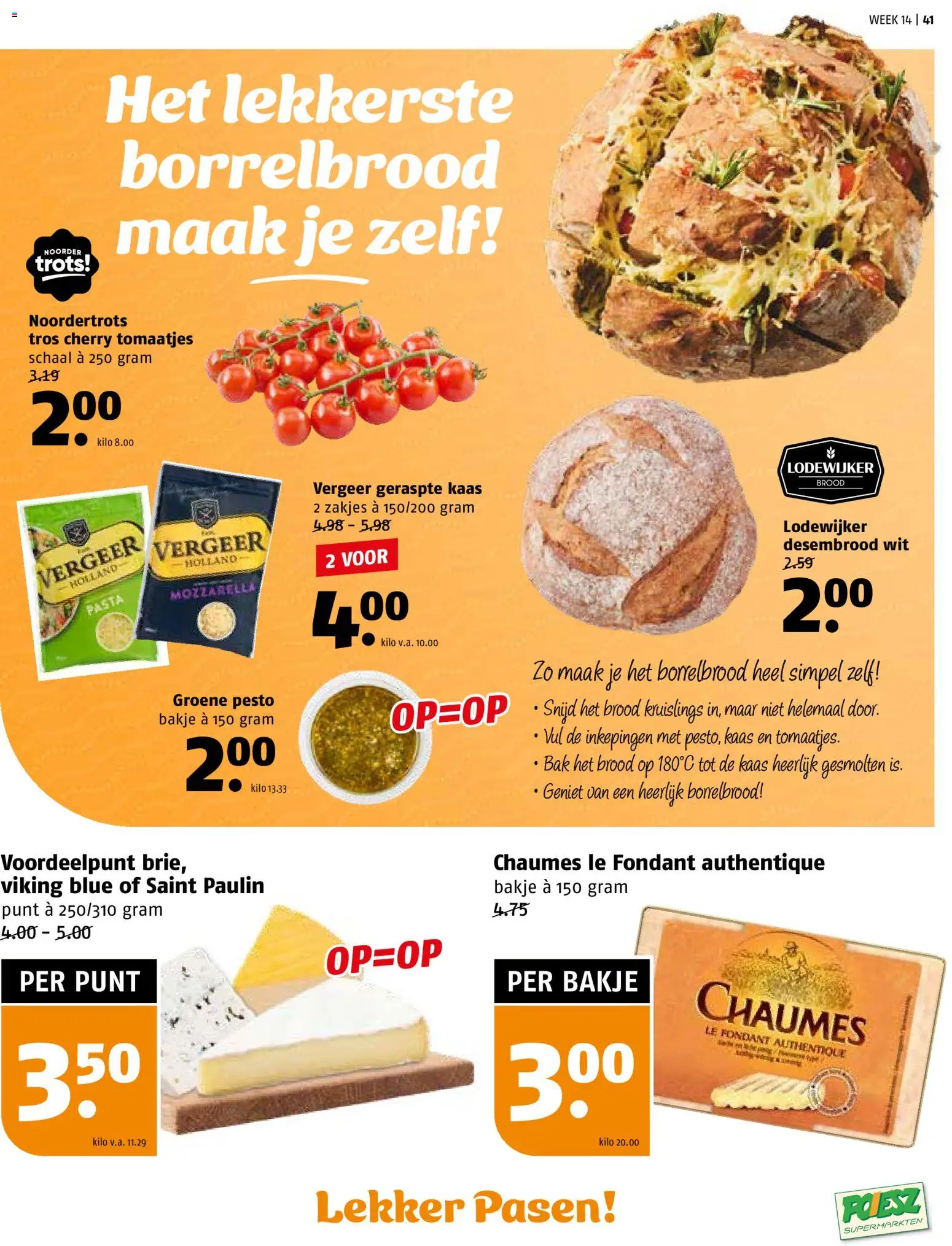 {H1} | Pagina: 41 | Producten: Kaas, Brood, Pasta, Schaal