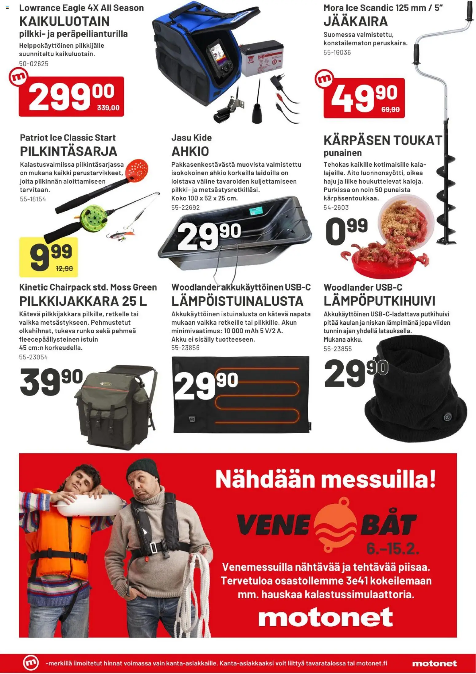 Motonet tarjoukset – voimassa 21.02.2026 alkaen | Sivu: 13 | Tuotteet: Vene, Akku, Kala