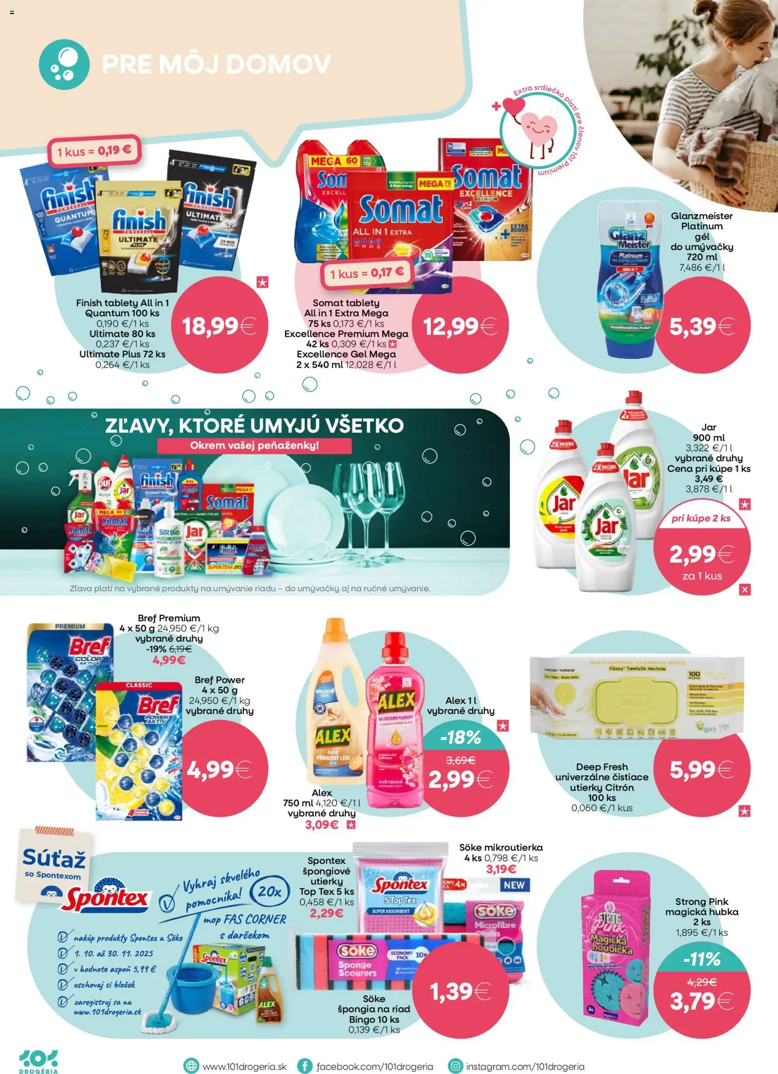 Nové 101 drogerie akcie – leták je platný od 05.11.2025 | Strana: 10 | Produkty: Mop, Hubka