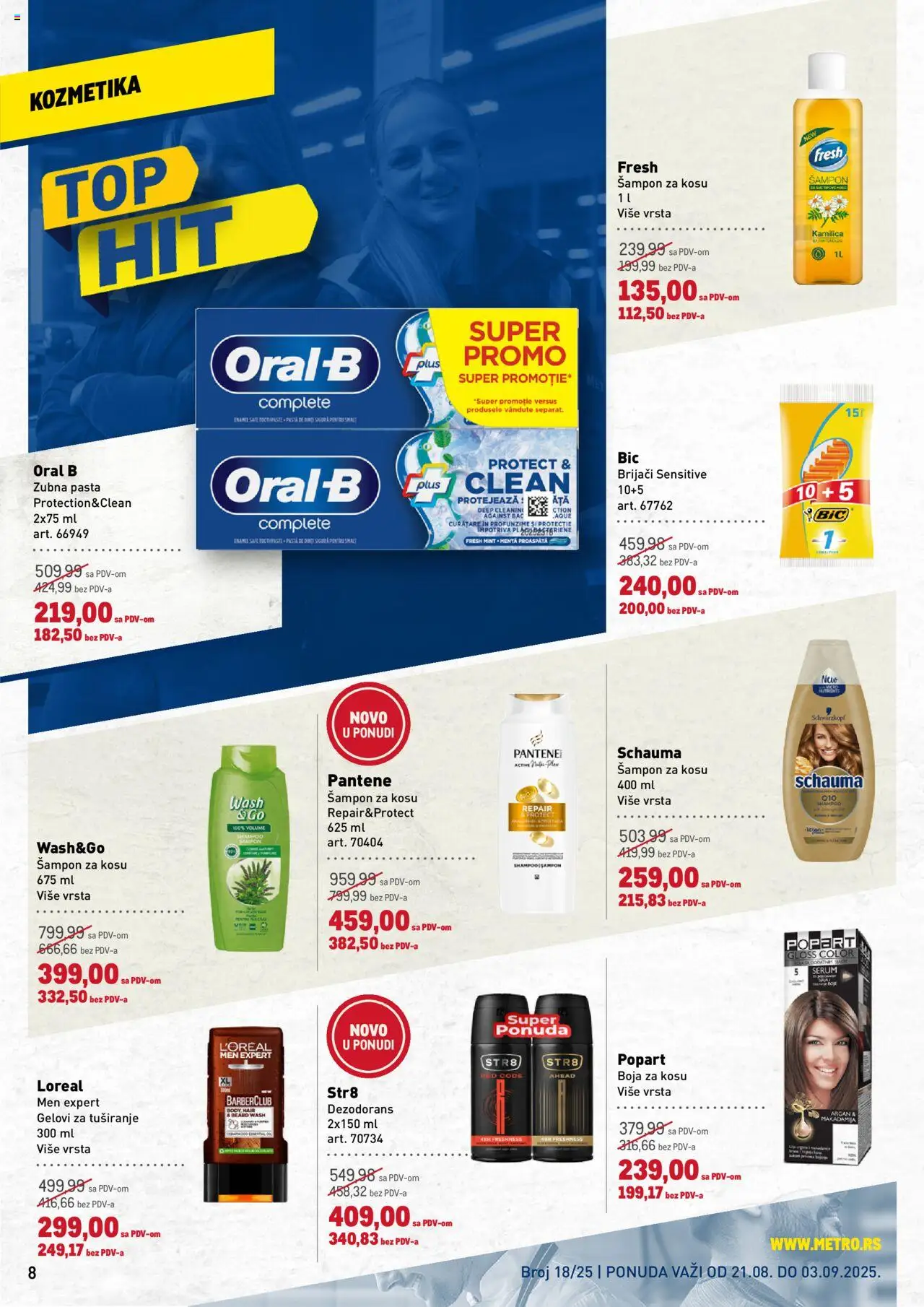 Metro katalog - važi od 21.08.2025 | Strana: 8 | Proizvode: Pantene, Šampon, Dezodorans