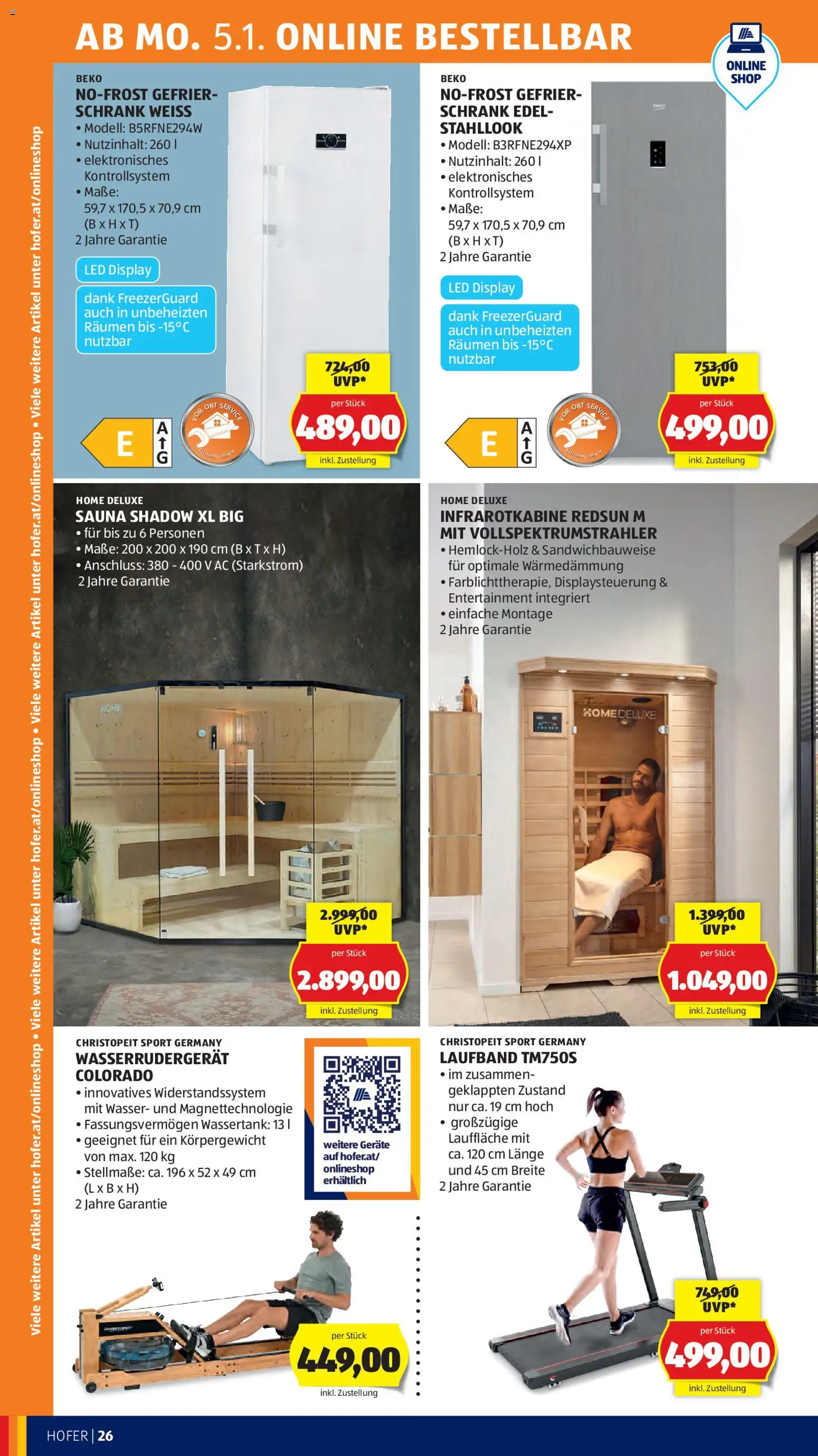 Hofer Flugblatt gültig ab 02.01.2026 | Seite: 30 | Produkte: Wasser, Schrank