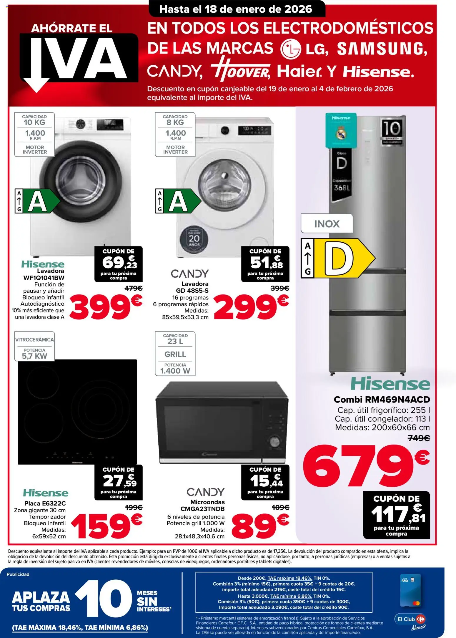 Carrefour folleto │ válido desde el 15.01.2026 | Página: 79 | Productos: Congelador, Lavadora, Combi