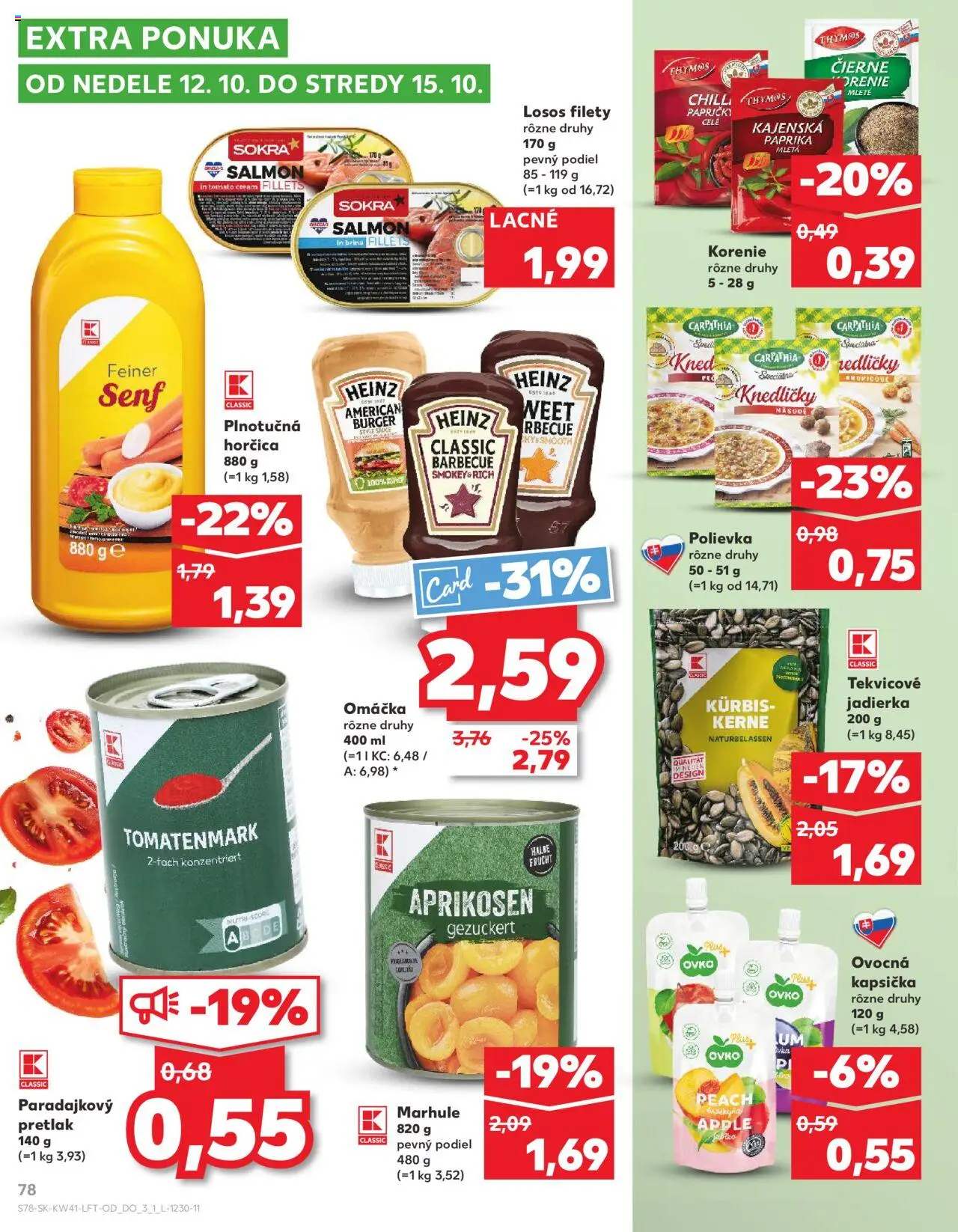 Nové Kaufland akcie – leták je platný od 09.10.2025 | Strana: 78 | Produkty: Chilli, Apple, Losos, Korenie