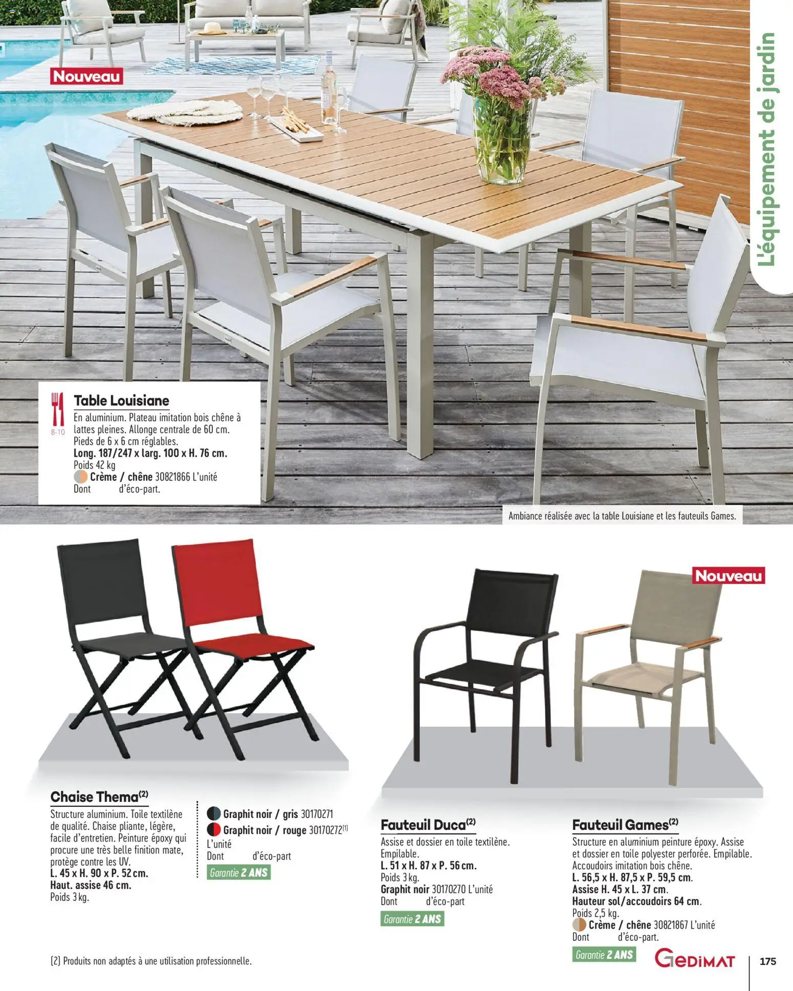 {H1} | Page: 175 | Produits: Plateau, Fauteuil, Table, Crème