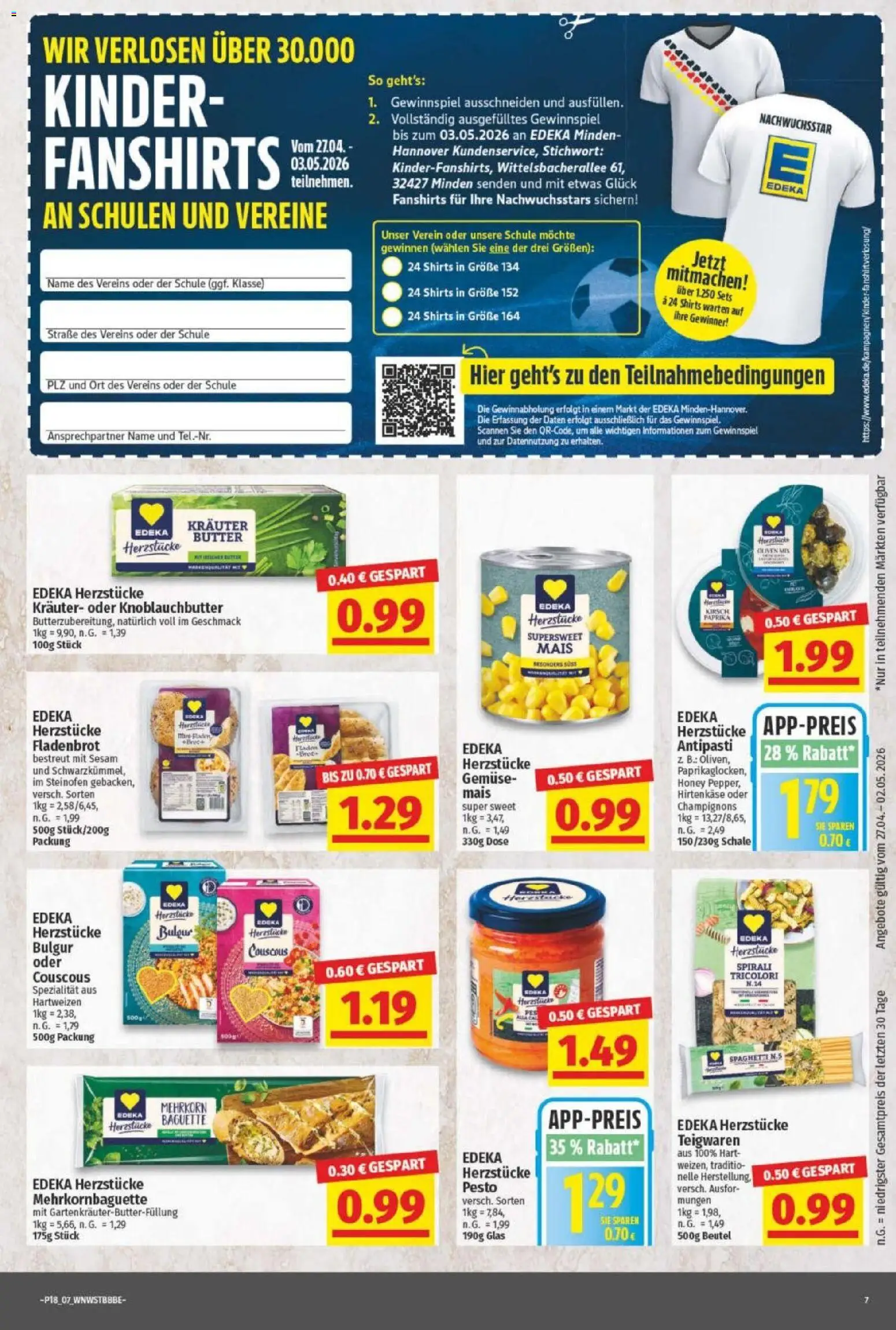 NP Discount Prospekt – gültig ab 27.04.2026 | Seite: 7 | Produkte: Butter, Käse, Baguette, Champignons