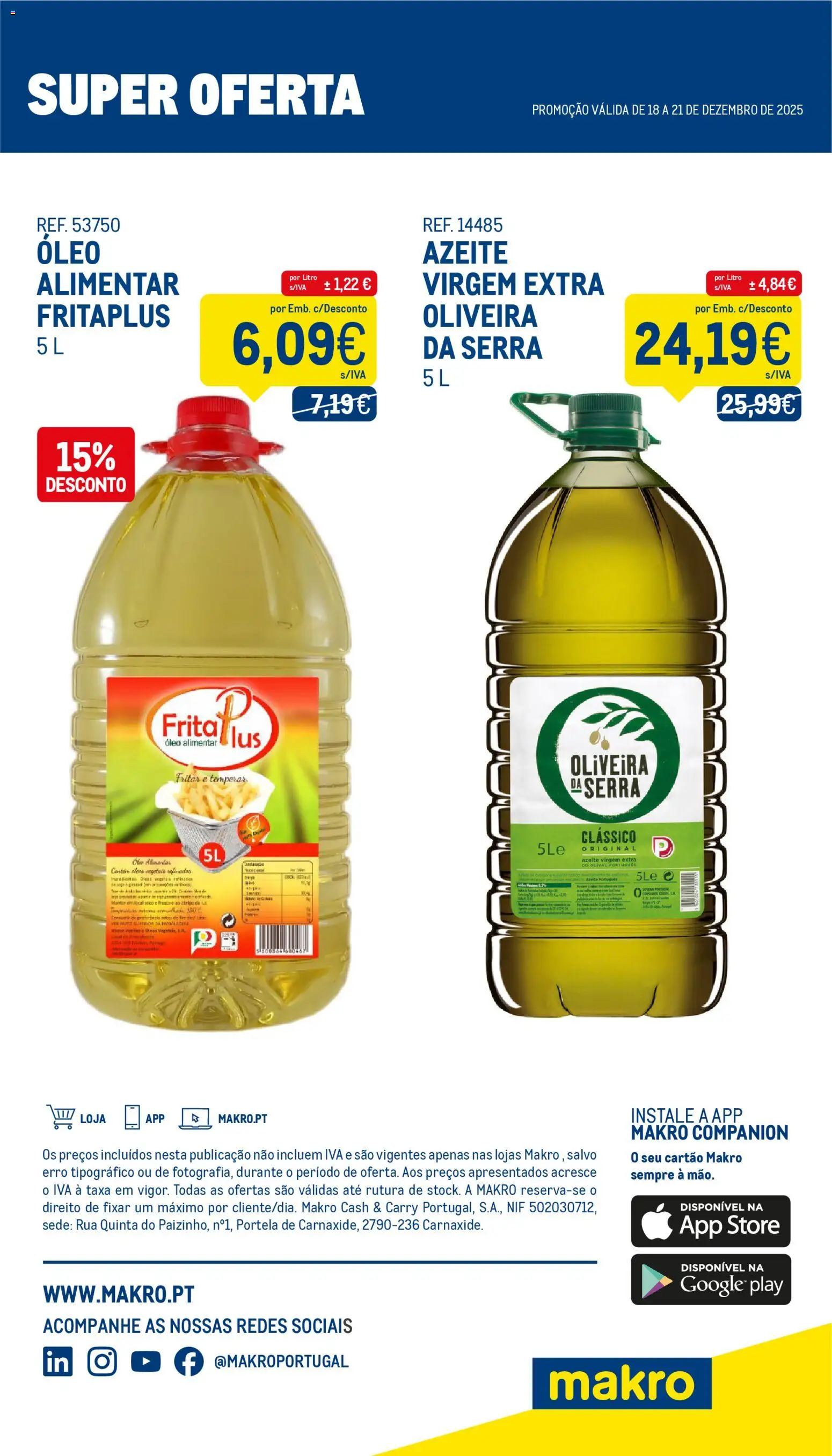 Makro - Super Oferta Natal │ válido de 18.12.2025 | Página: 3 | Produtos: Azeite, Óleo
