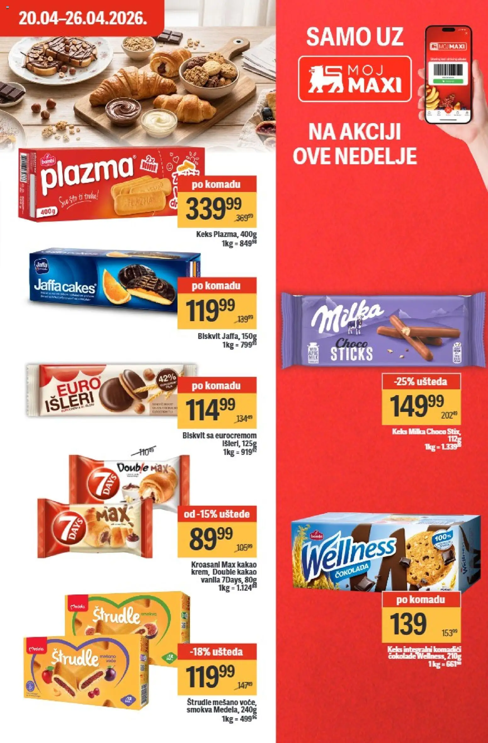 Maxi katalog - važi od 20.04.2026 | Strana: 25 | Proizvode: Milka, Keks, Sto, Čokolada