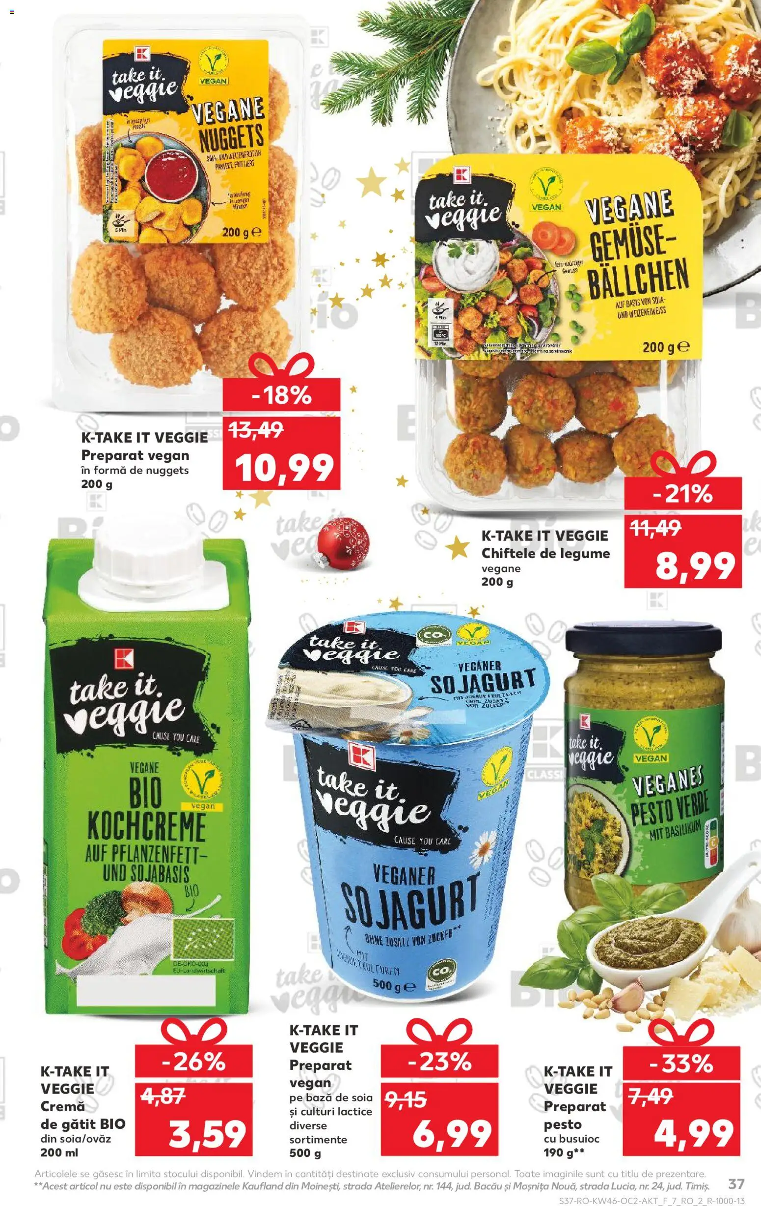 Noul catalog Kaufland – valabil de la 12.11.2025 | Pagină: 37 | Produse: Şerit ödül, Cremă, Chiftele, Legume