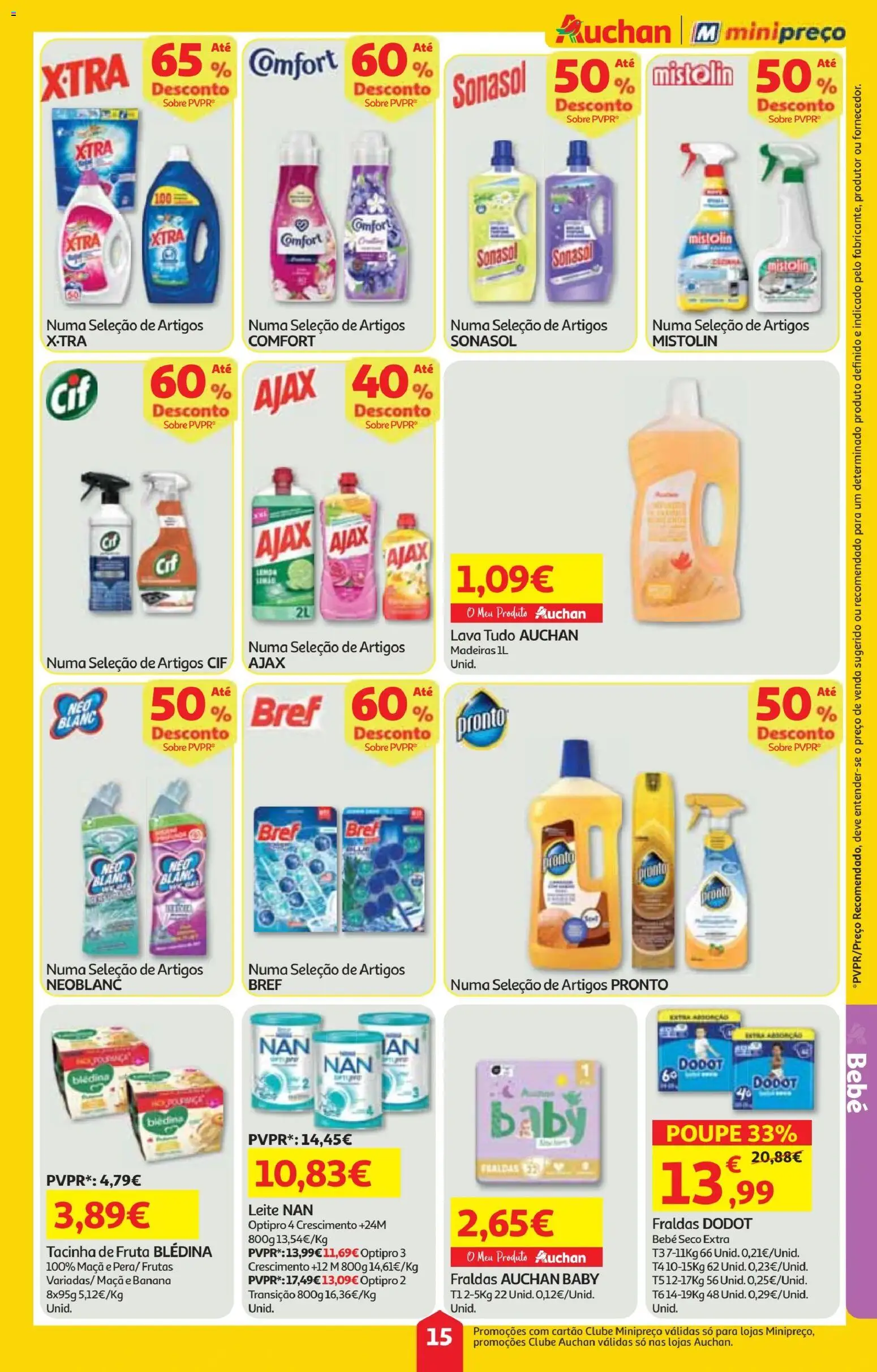 Minipreço folheto │ válido de 18.12.2025 | Página: 15 | Produtos: Banana, Fraldas, Fraldas dodot, Maça