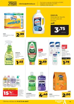 Vista previa Alimerka folleto Asturias válido desde el 06.04.2026 | Página: 15 | Productos: Zanahoria, Detergente líquido, Lavavajillas, Δεξαμενή