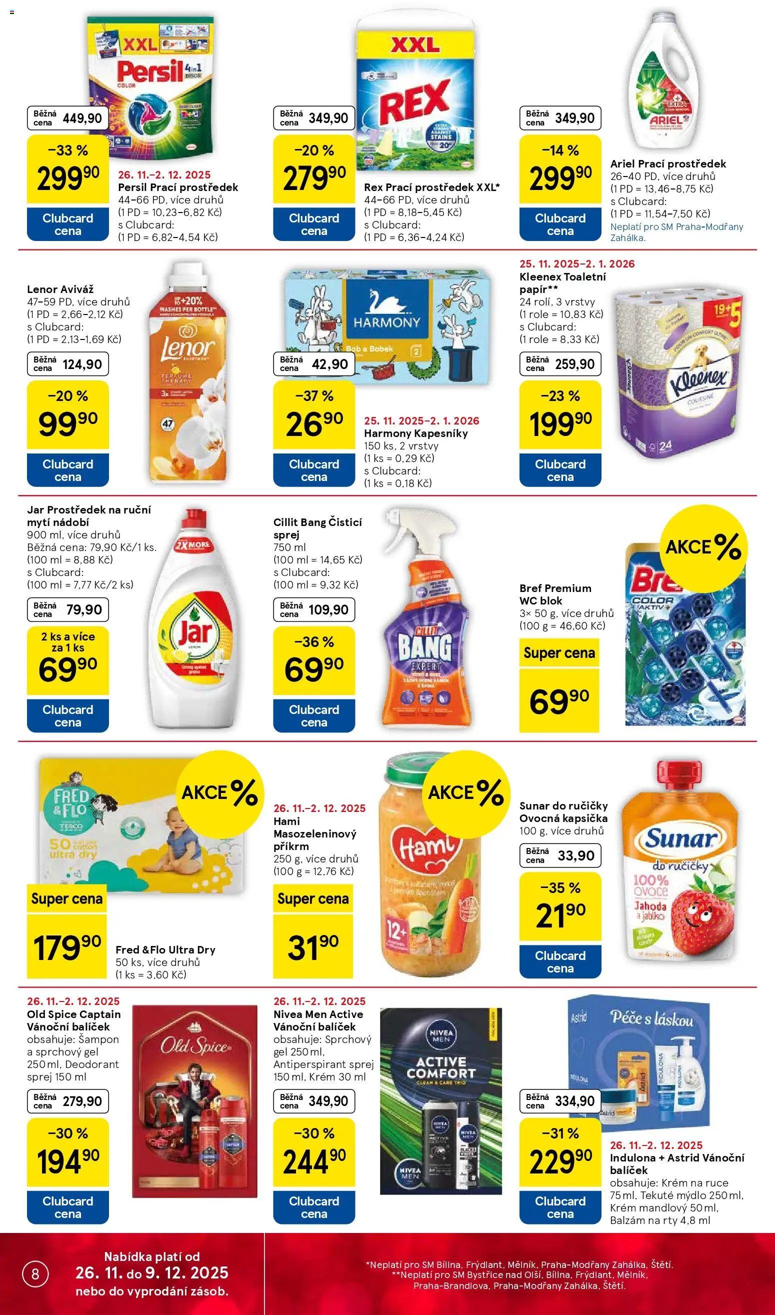 Tesco Black Friday od 26.11.2025 | Strana: 8 | Produkty: Sprchový gel, Antiperspirant, Aviváž Lenor, Šampon