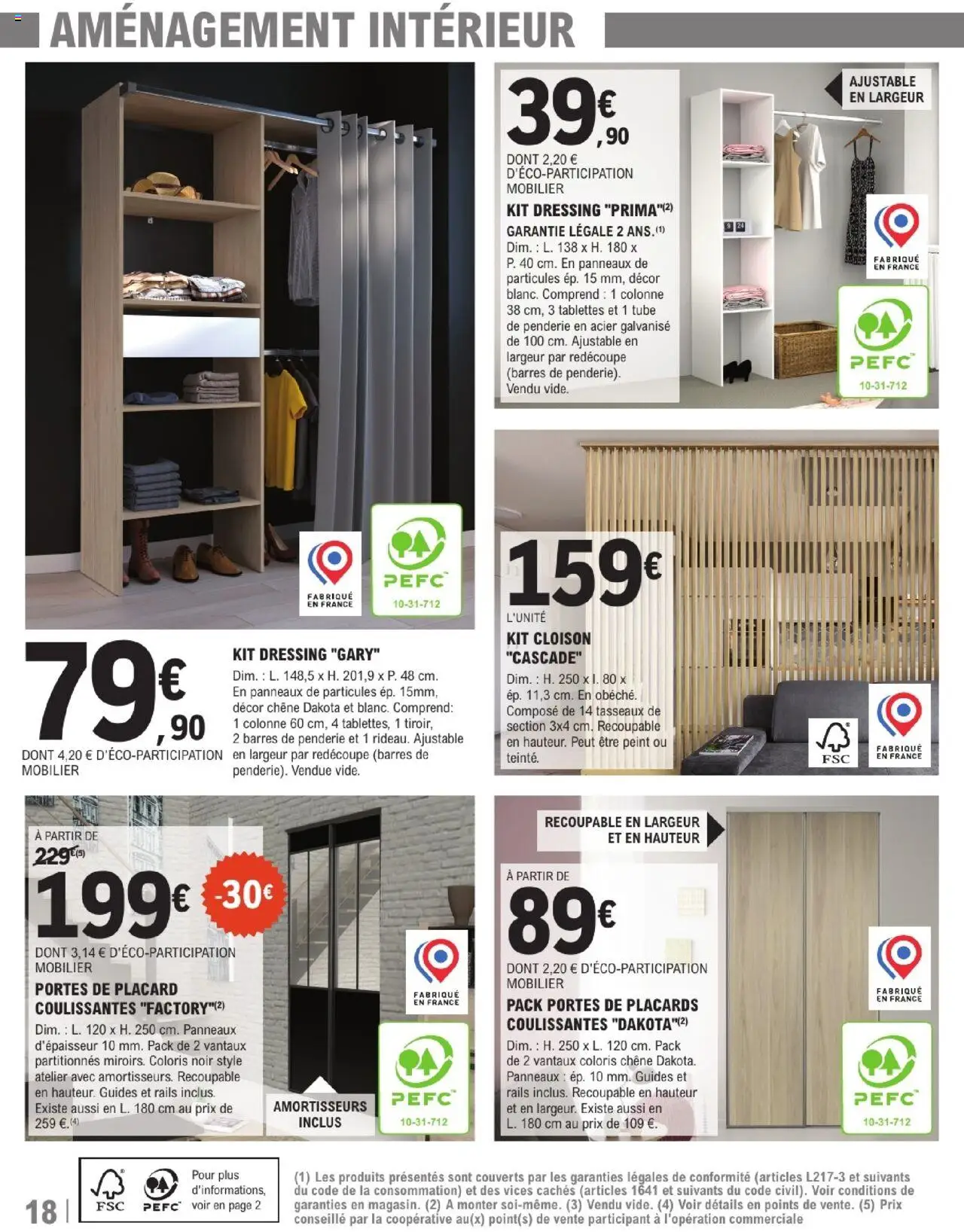{H1} | Page: 18 | Produits: Kit dressing, Portes, Dressing