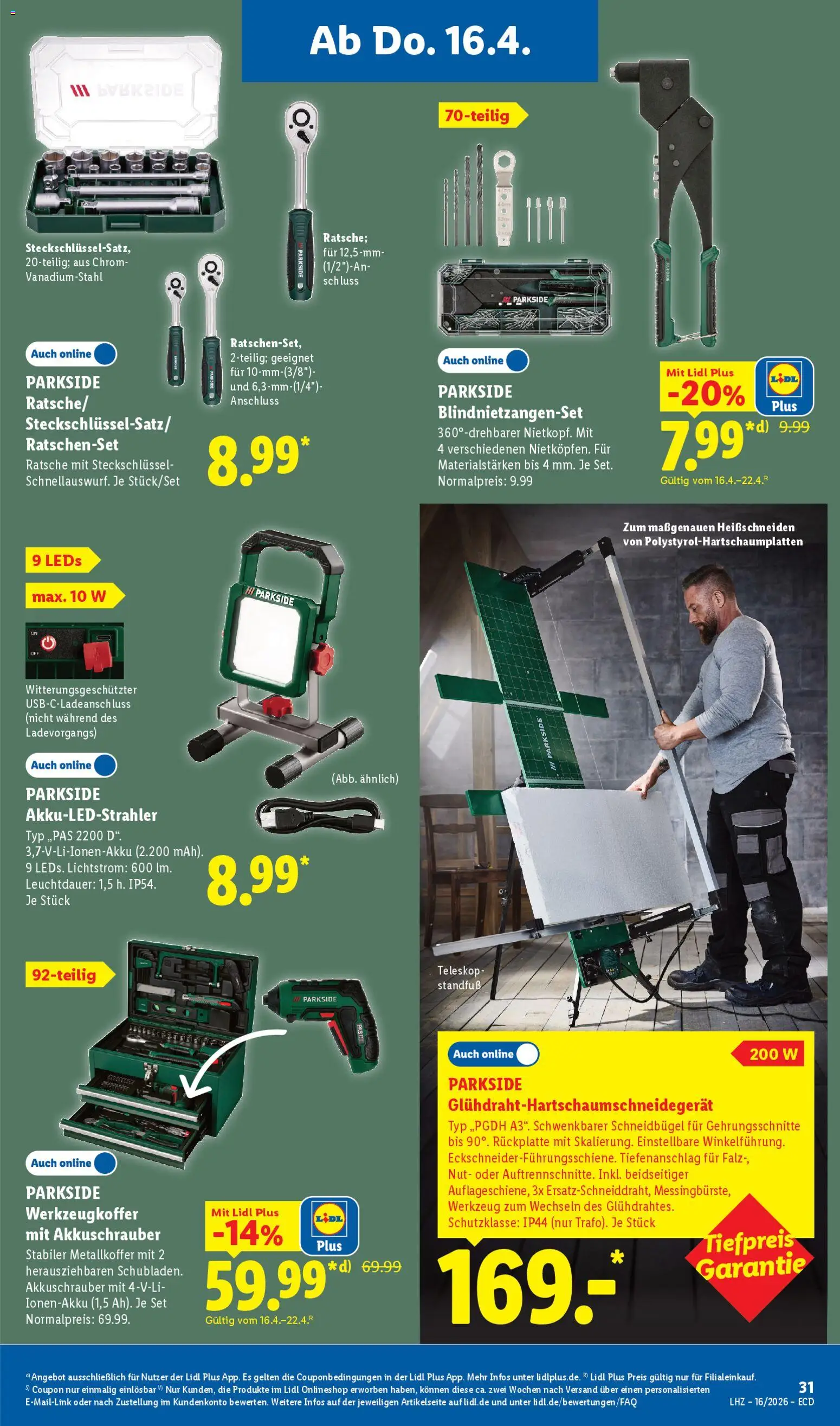 Lidl Německo leták od 13.04.2026 | Strana: 25 | Produkty: Parkside