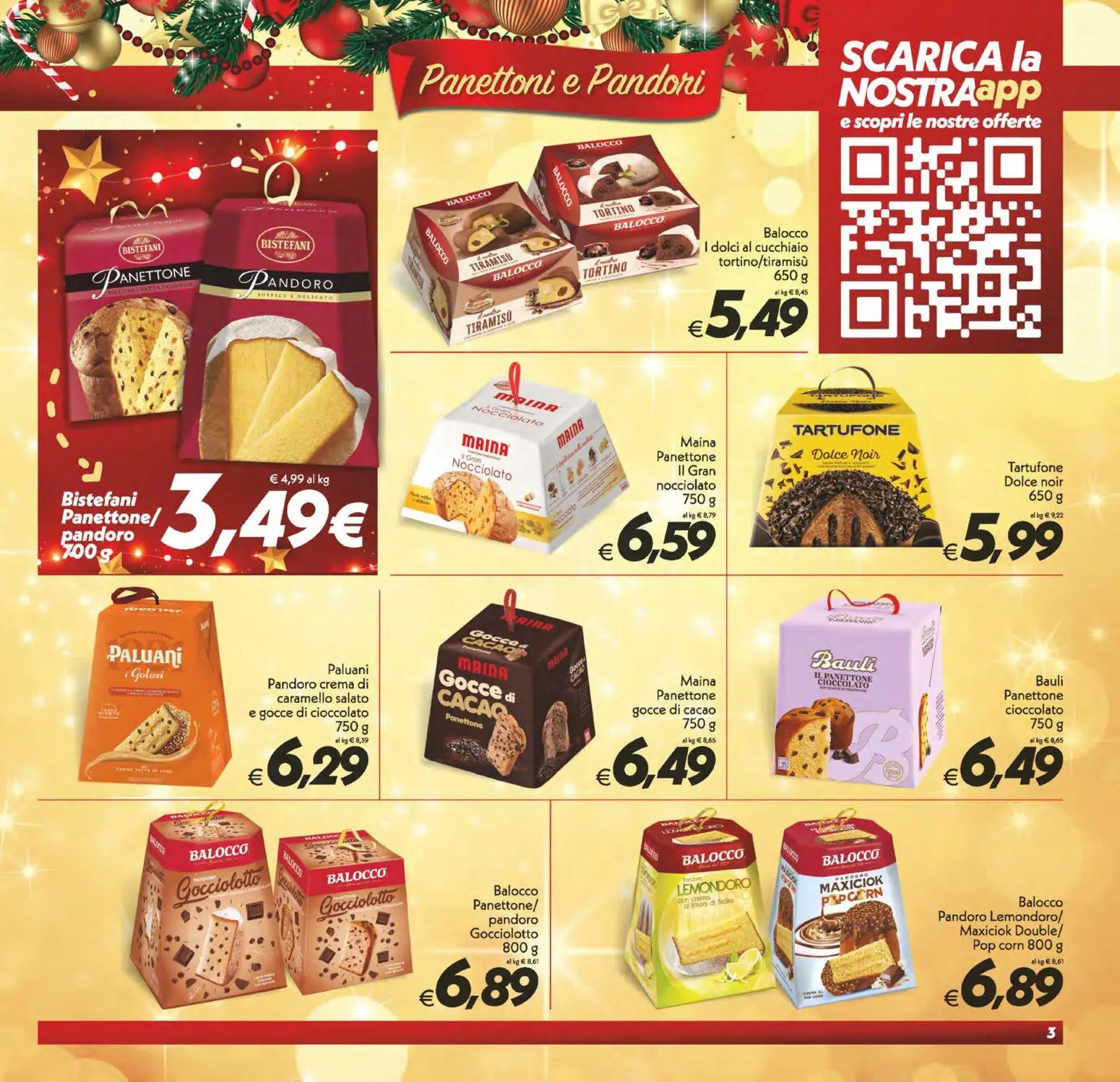 Volantino SuperConveniente del 16.12.2025 | Pagina: 3 | Prodotti: Crema, Cioccolato, Pandoro, Panettone