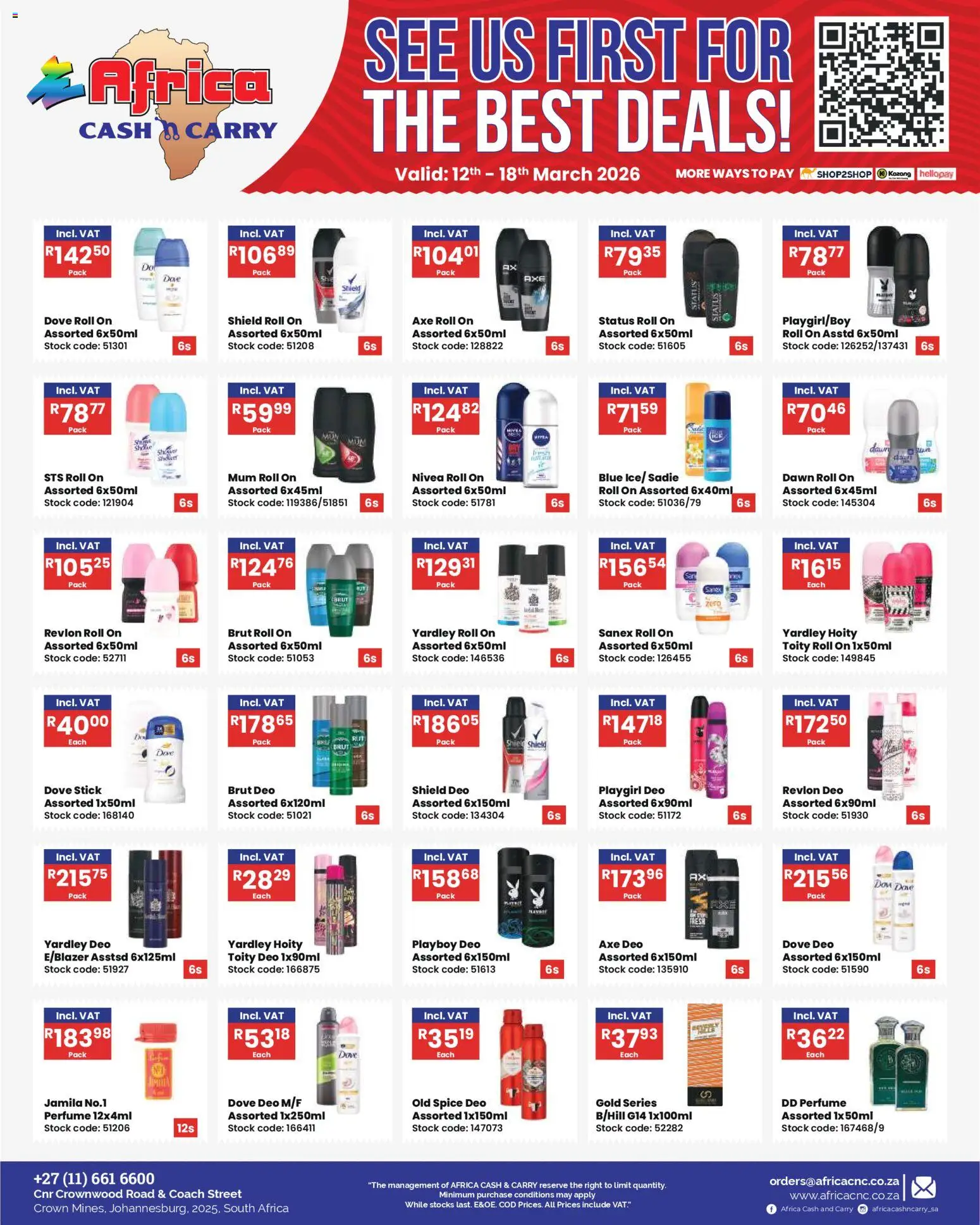New Africa Cash & Carry catalogue – valid from 12.03.2026 | Page: 6 | Products: Perfume, Stock