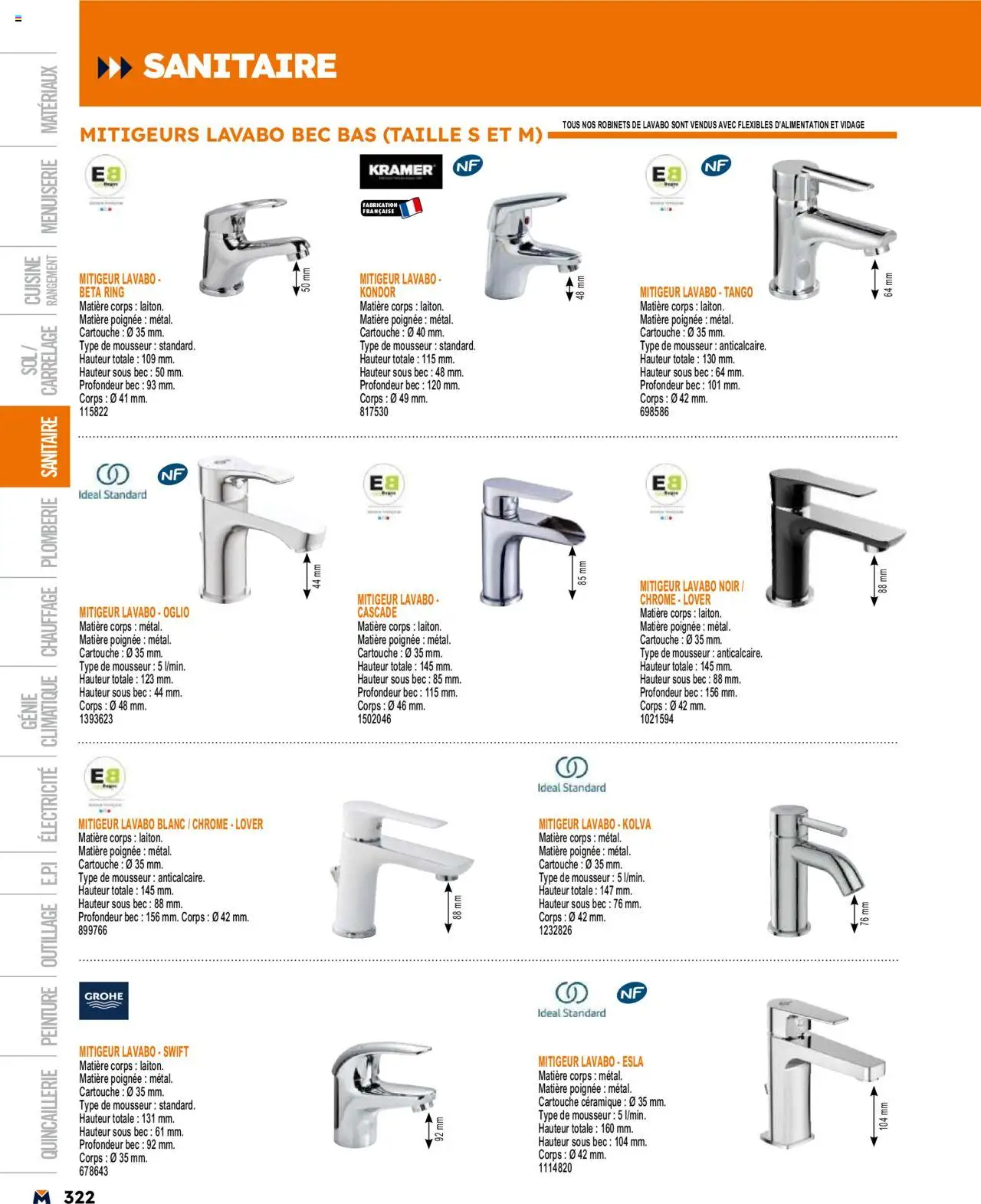  | Page: 322 | Produits: Lavabo, Cartouche