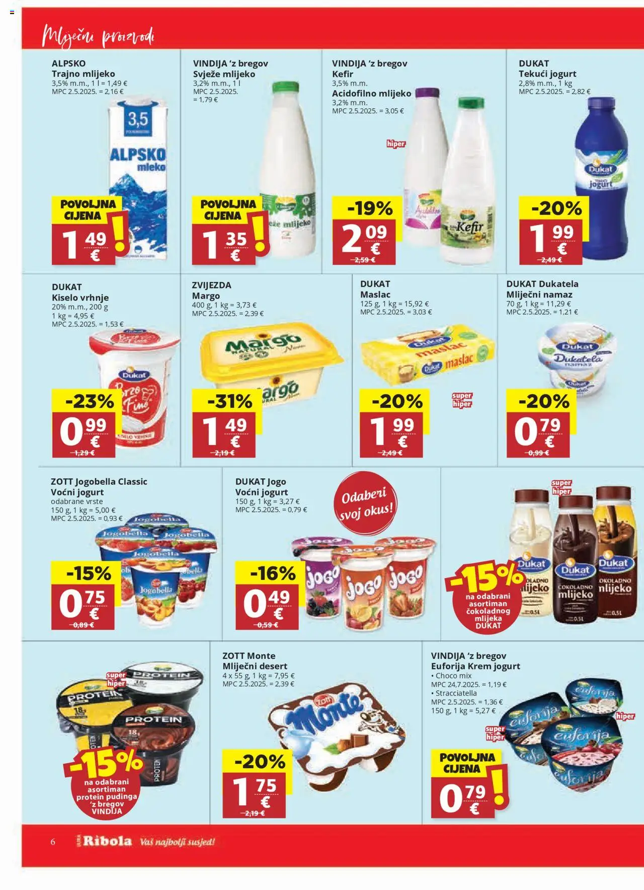 Ultra Gros katalog | vrijedi od 15.10.2025 | Stranica: 6 | Proizvodi: Vindija, Jogurt, Trajno mlijeko, Kefir